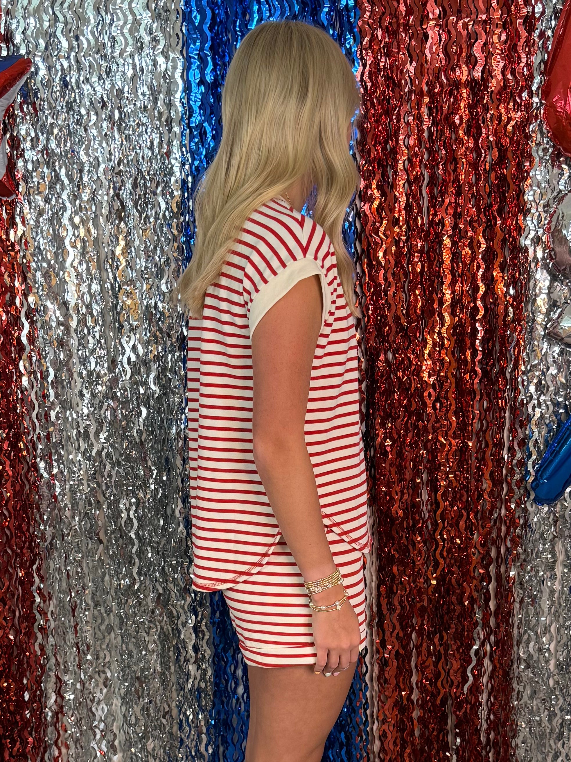 Block Party Red Stripe Henley Top-Shop-Womens-Boutique-Clothing