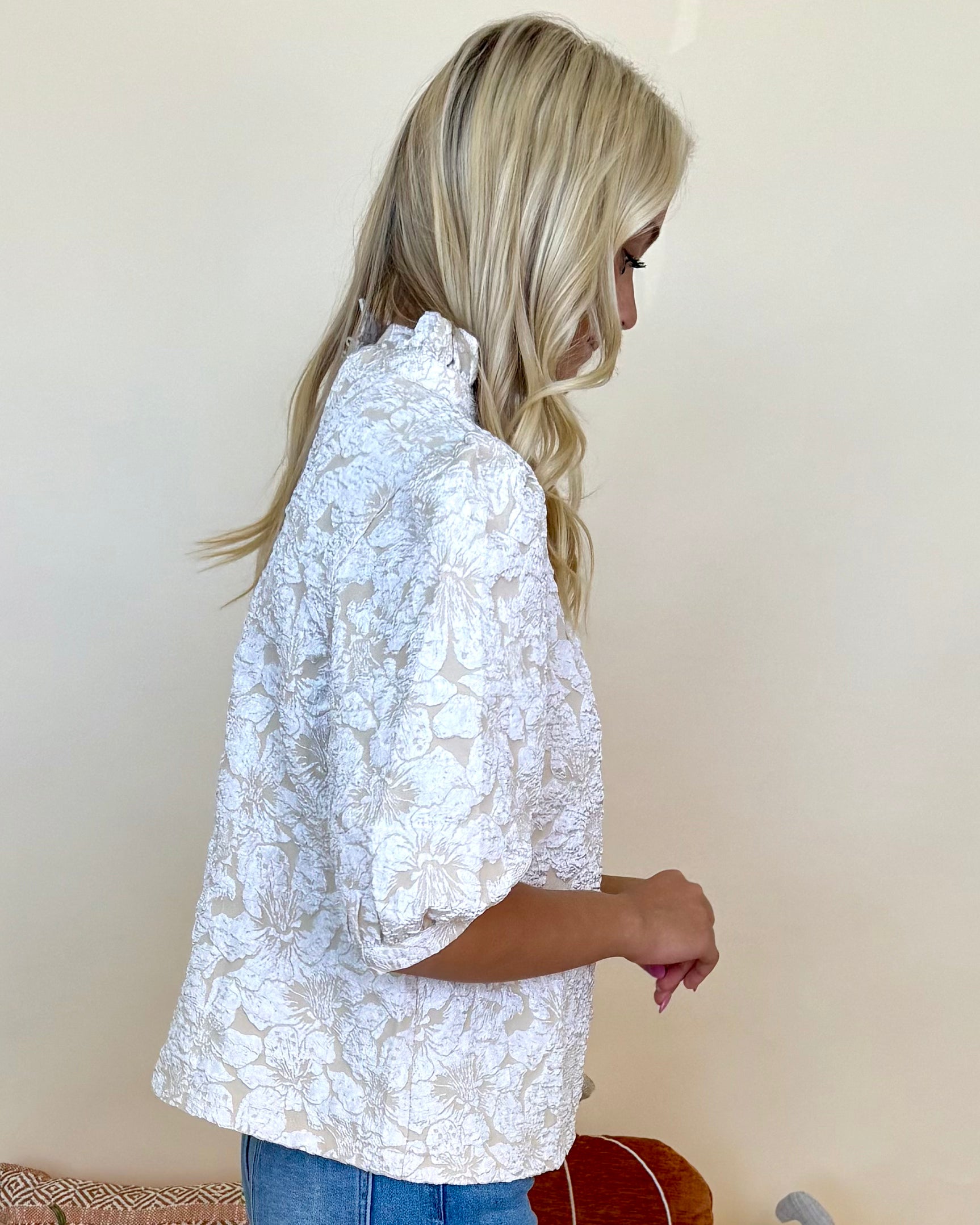 Abundant Mindset Beige Embroidered Top-Shop-Womens-Boutique-Clothing