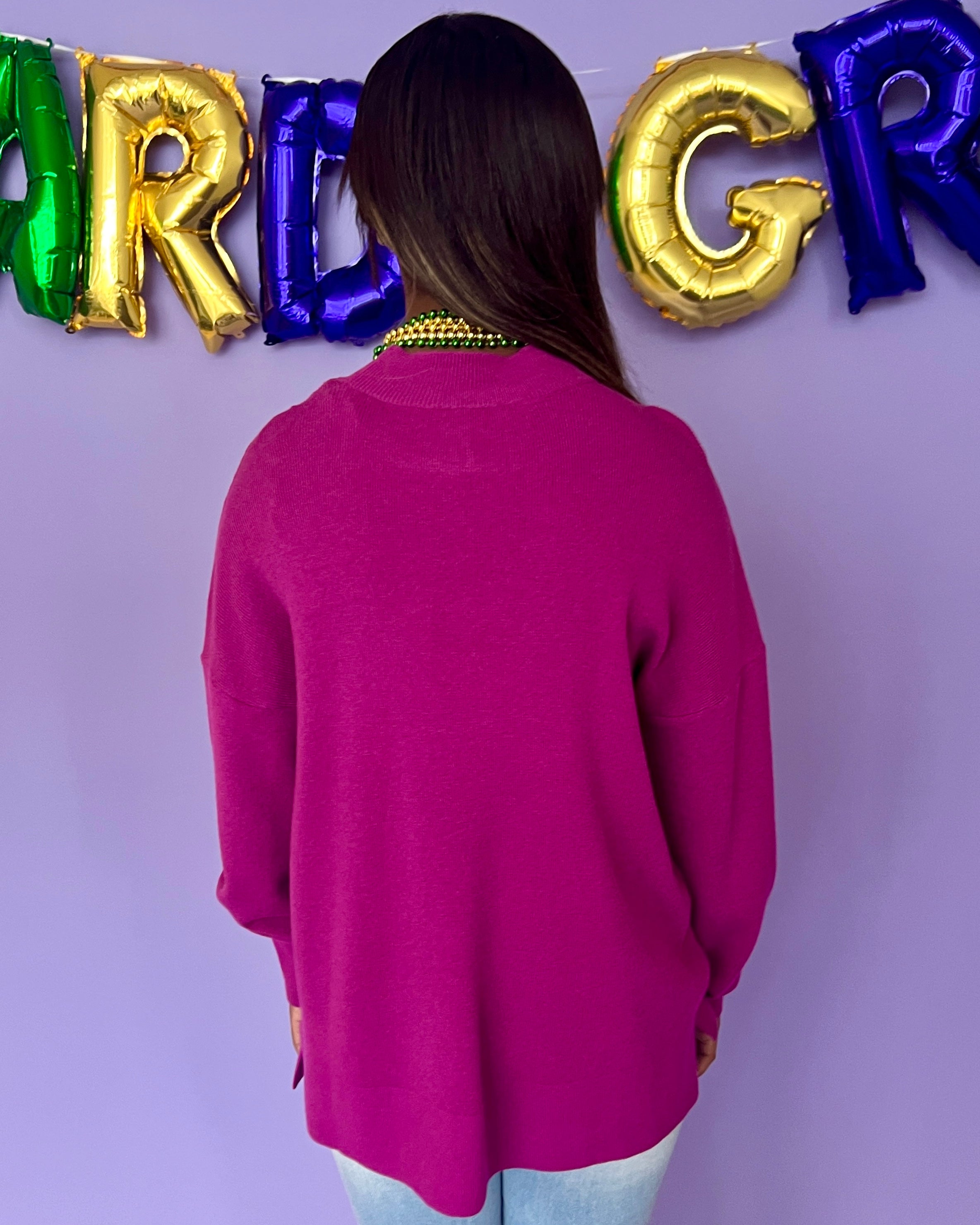 Catch Yourself Magenta Sweater-Shop-Womens-Boutique-Clothing