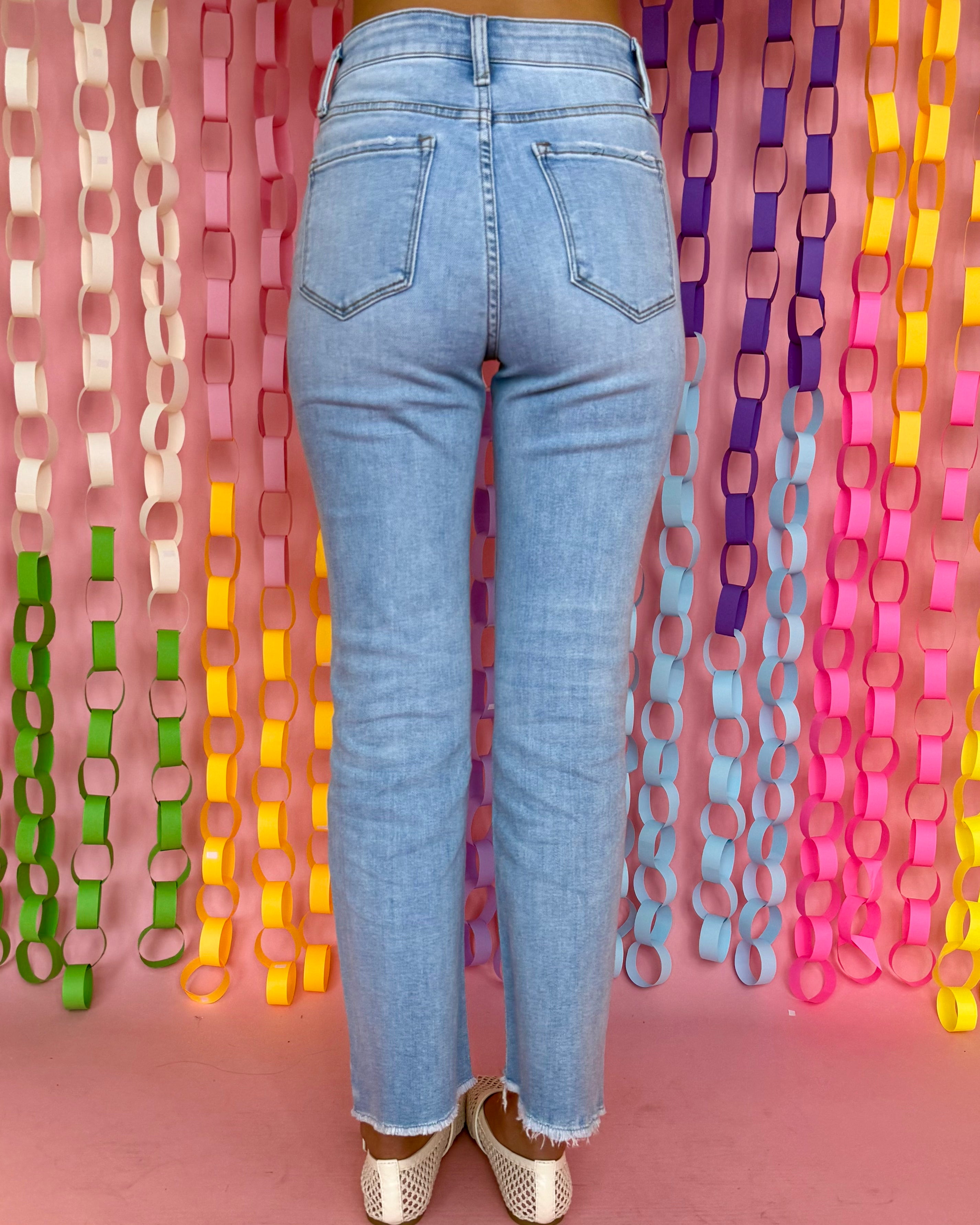 The Driven Light Denim High Rise Crop Flare-Shop-Womens-Boutique-Clothing
