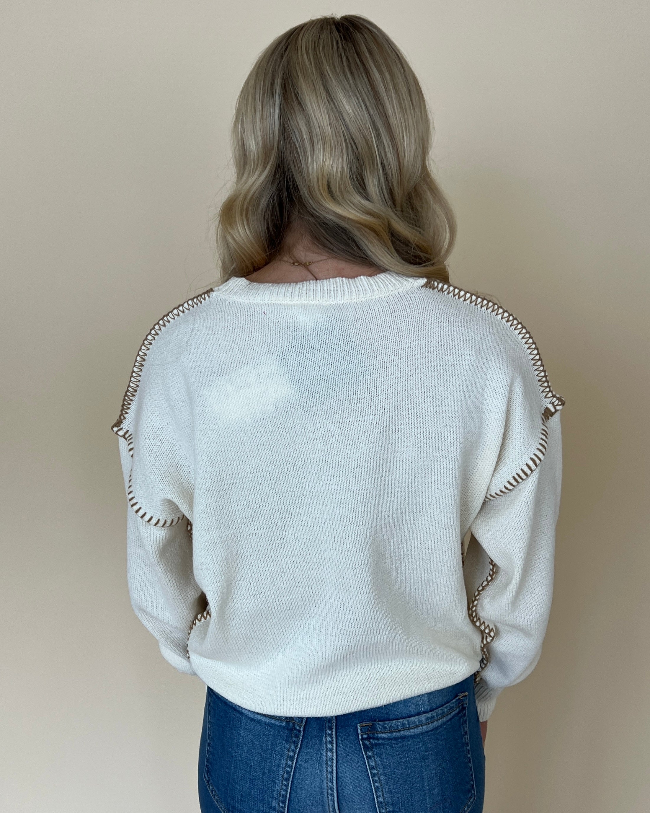 Hear Me Out Off White Pullover Sweater-Shop-Womens-Boutique-Clothing