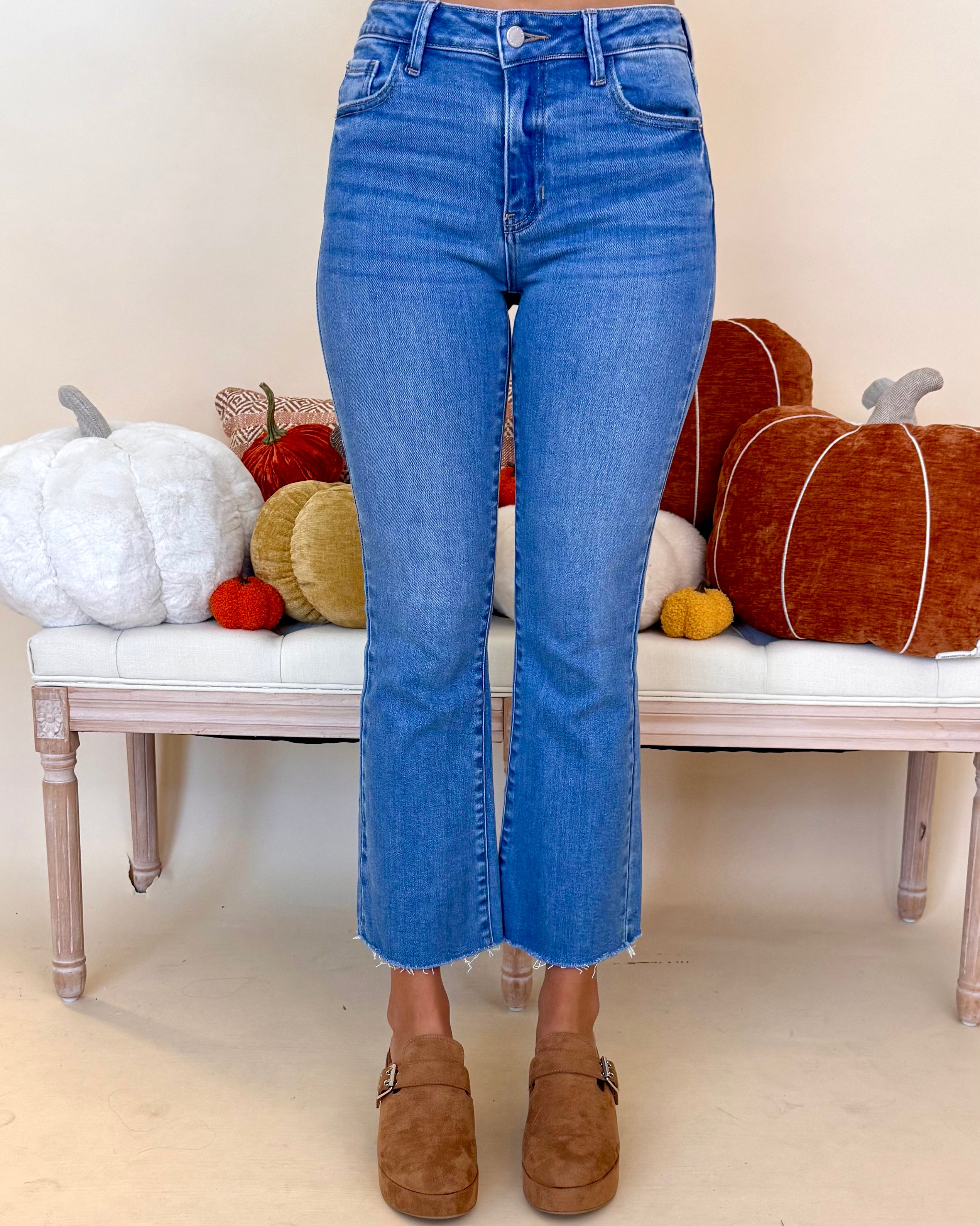 Whispering Medium Denim Cropped Flare Jean-Shop-Womens-Boutique-Clothing