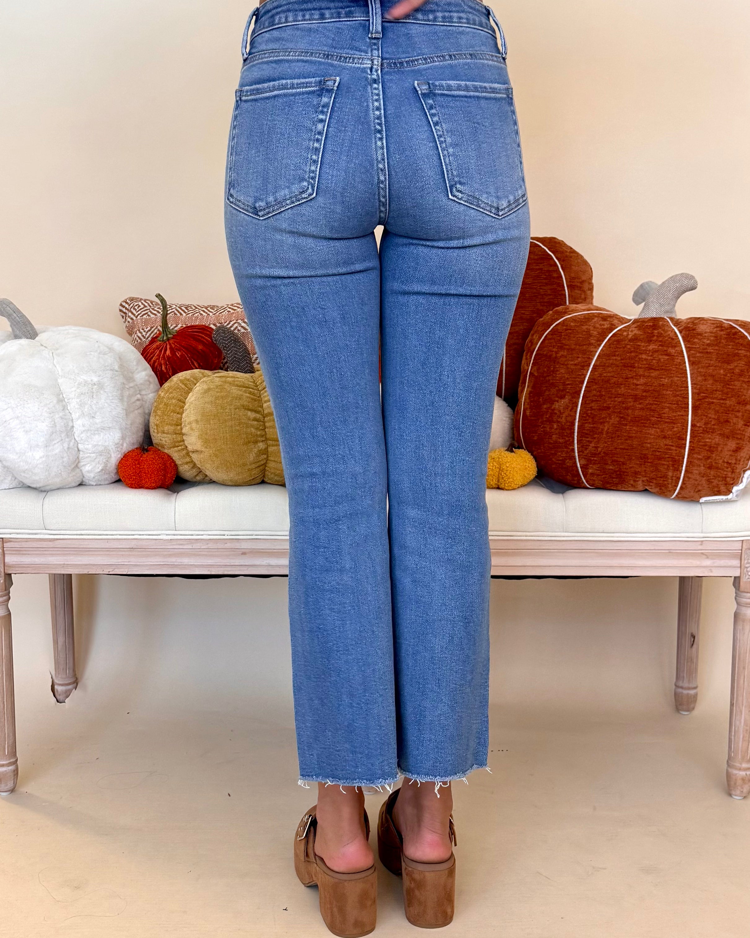 Whispering Medium Denim Cropped Flare Jean-Shop-Womens-Boutique-Clothing