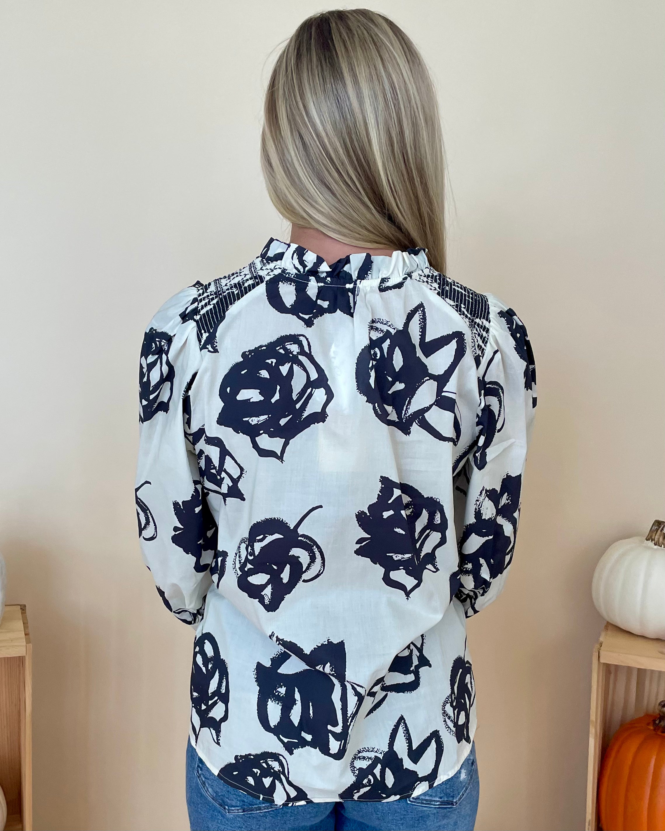 Walk About Cream Print Top-Shop-Womens-Boutique-Clothing