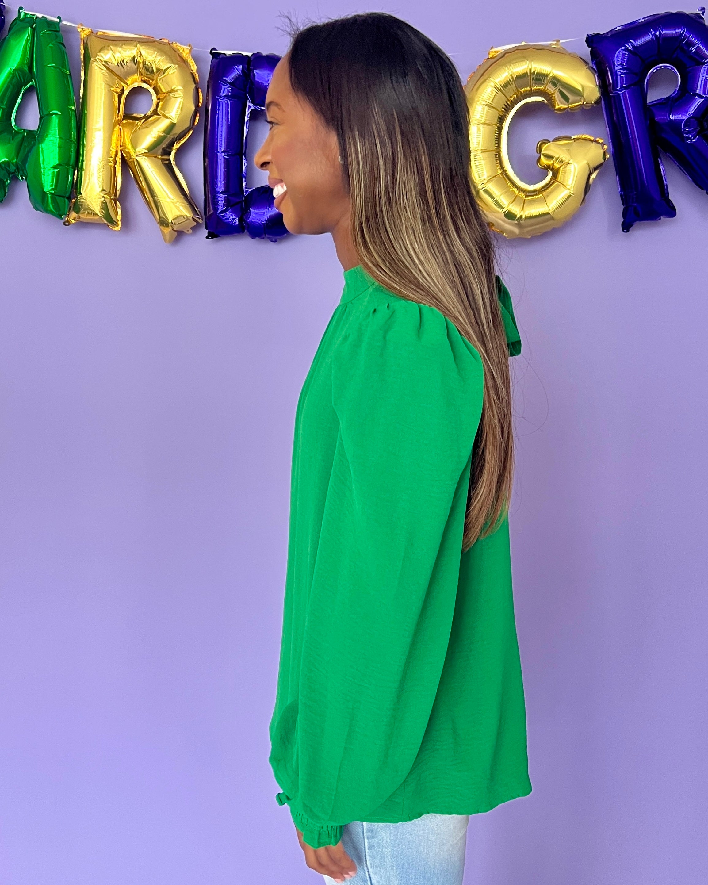 Beyond You Green High Neck Top-Shop-Womens-Boutique-Clothing