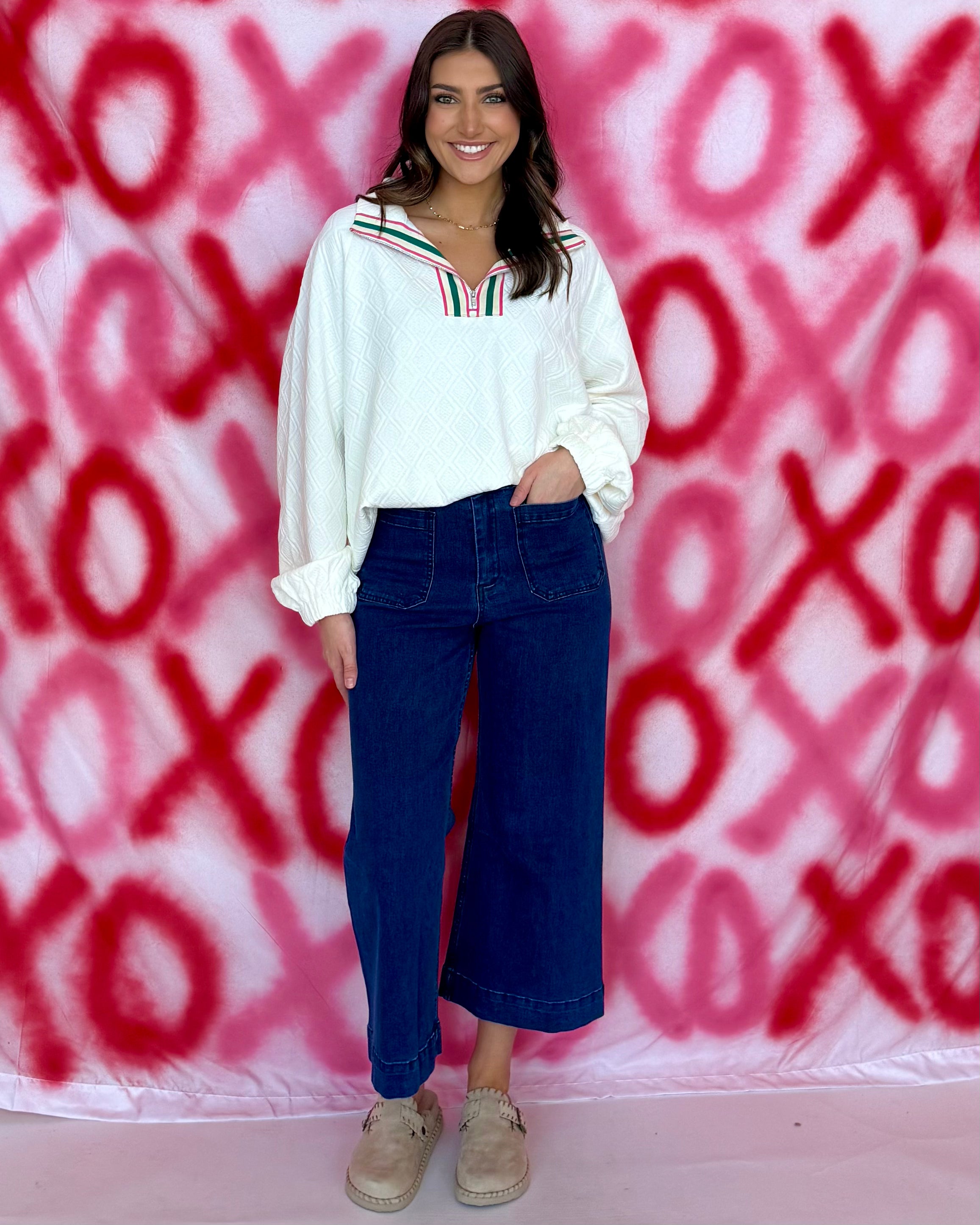 Ready For Anything Beige Plus Contrast Sweatshirt-Shop-Womens-Boutique-Clothing