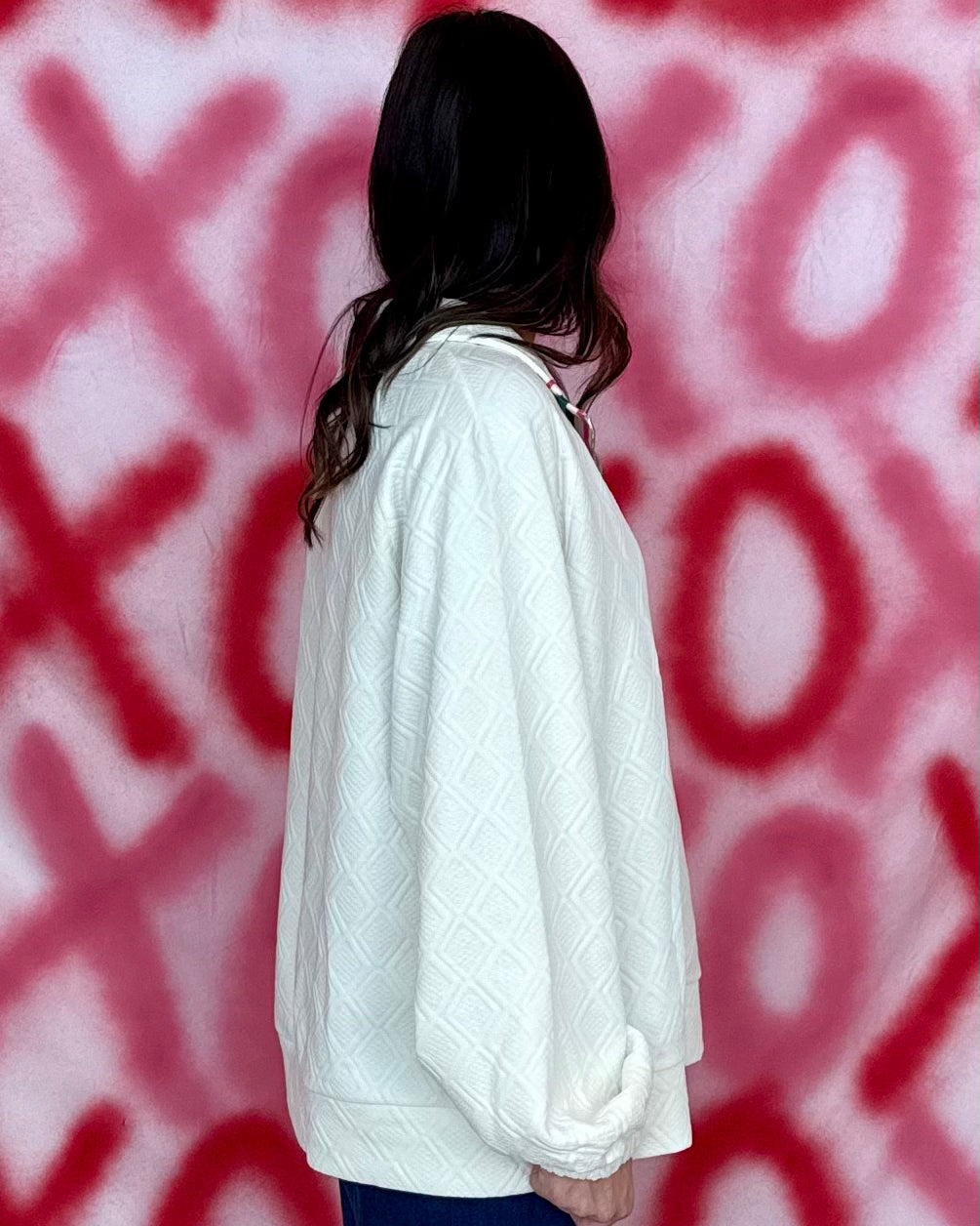 Ready For Anything Beige Plus Contrast Sweatshirt-Shop-Womens-Boutique-Clothing