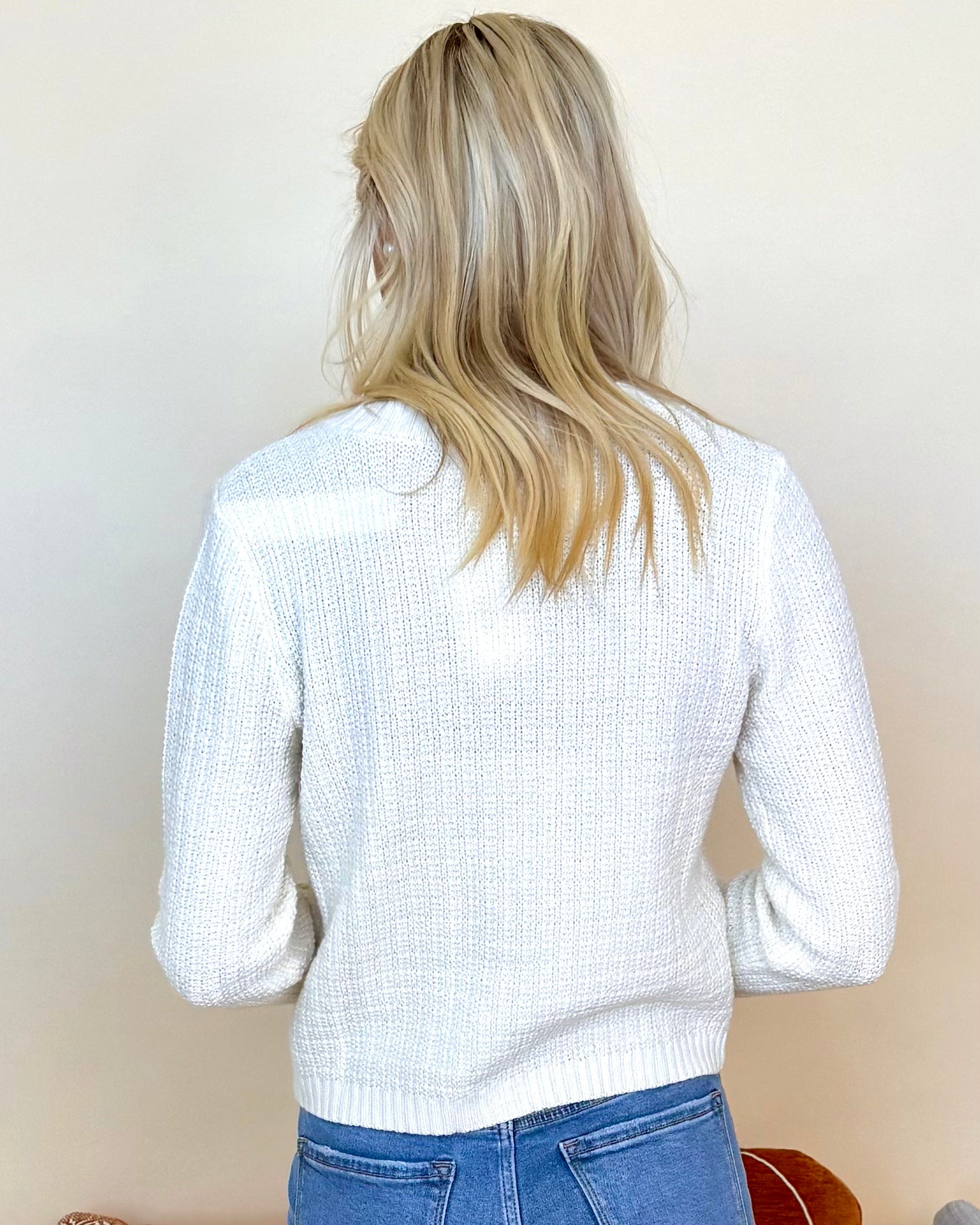 Charmed To Be Cream Button Cardigan-Shop-Womens-Boutique-Clothing