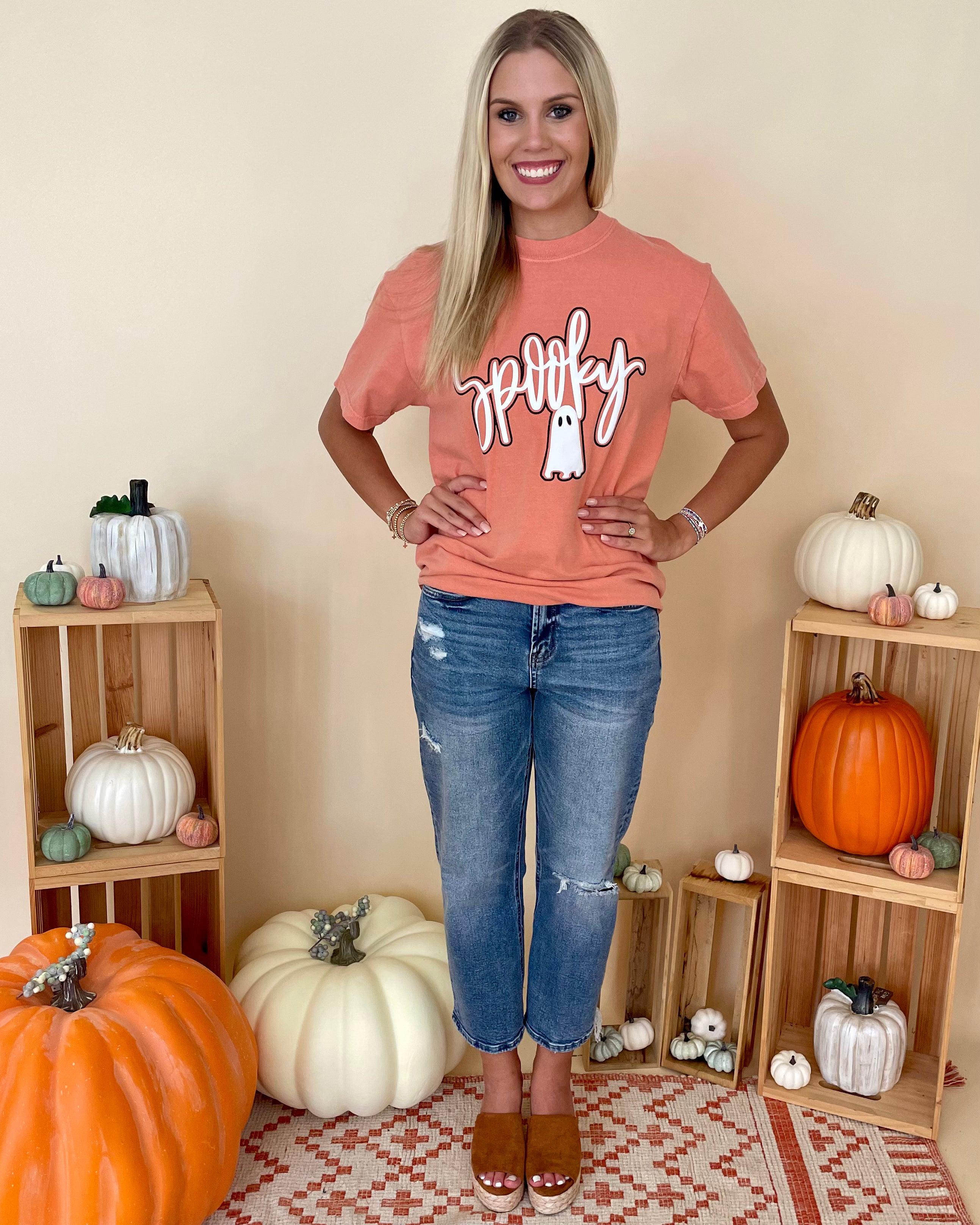 Halloween Town Terracotta Spooky T-shirt-Shop-Womens-Boutique-Clothing