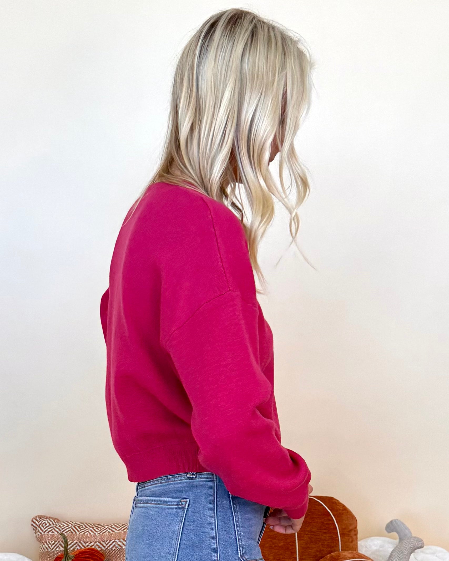 Forever Favorite Magenta Knot Sweater-Shop-Womens-Boutique-Clothing