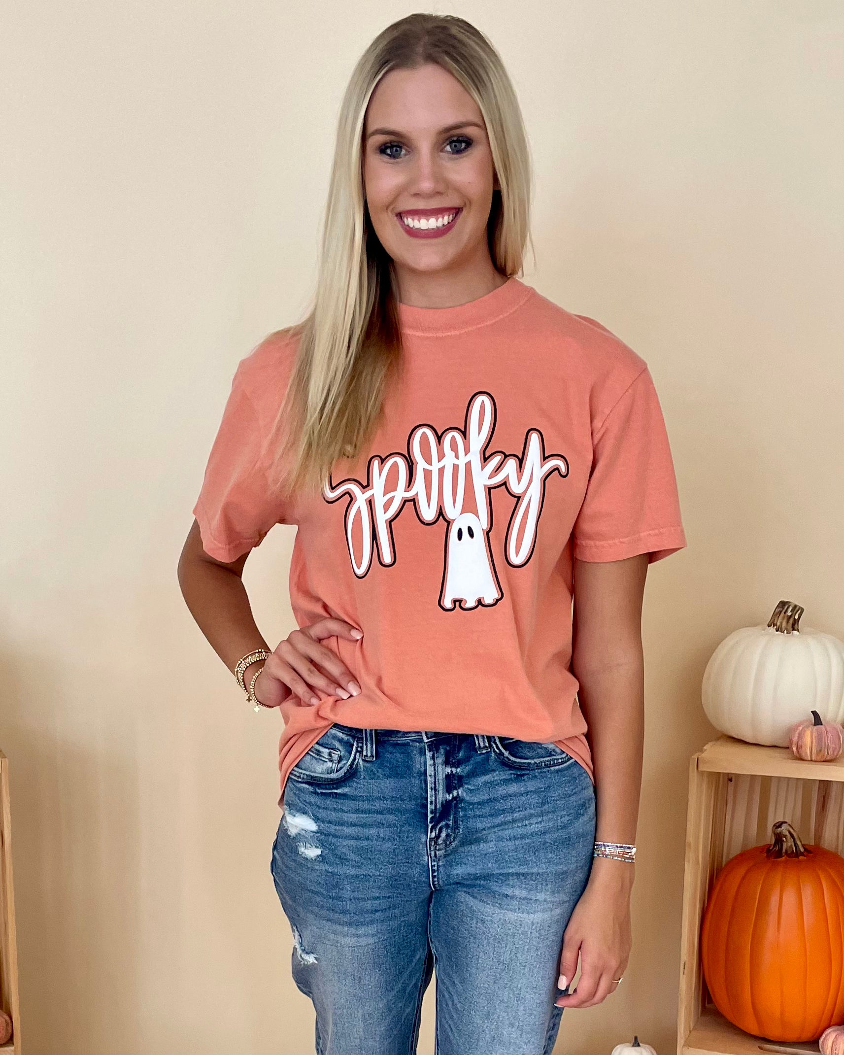 Halloween Town Terracotta Spooky T-shirt-Shop-Womens-Boutique-Clothing