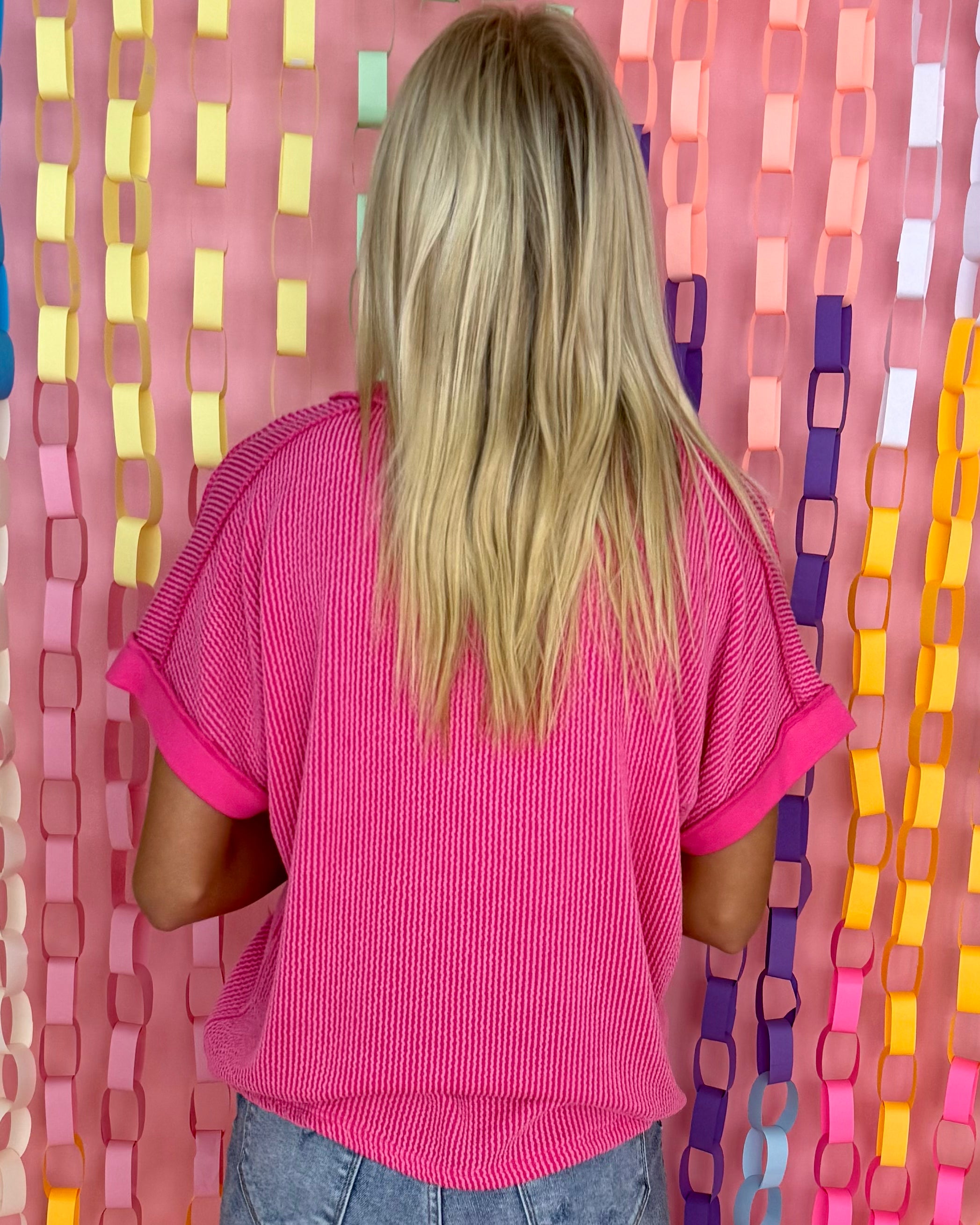 The Show Fuchsia Rib Dolman Top-Shop-Womens-Boutique-Clothing