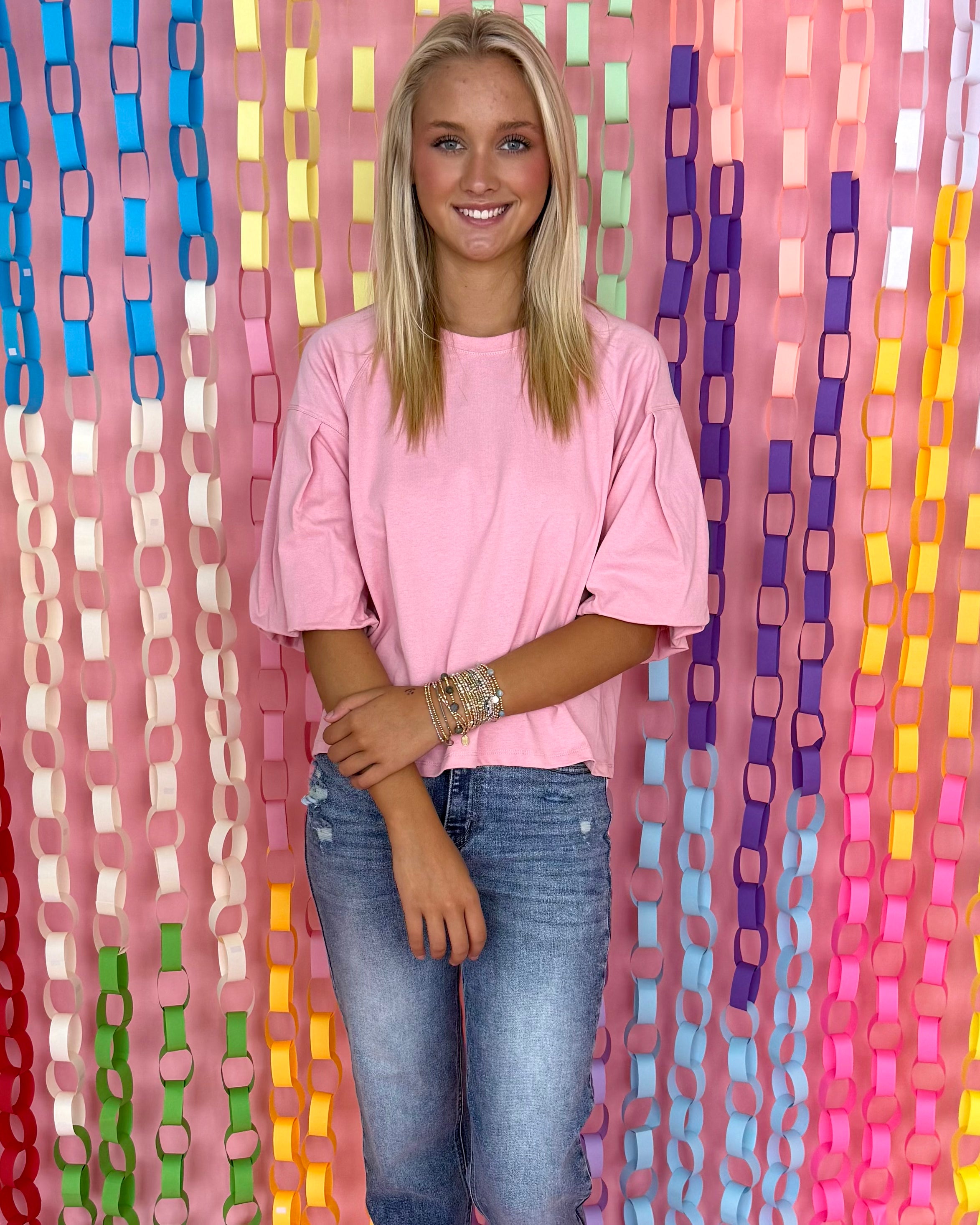 Off The Grid Pink Casual Top-Shop-Womens-Boutique-Clothing