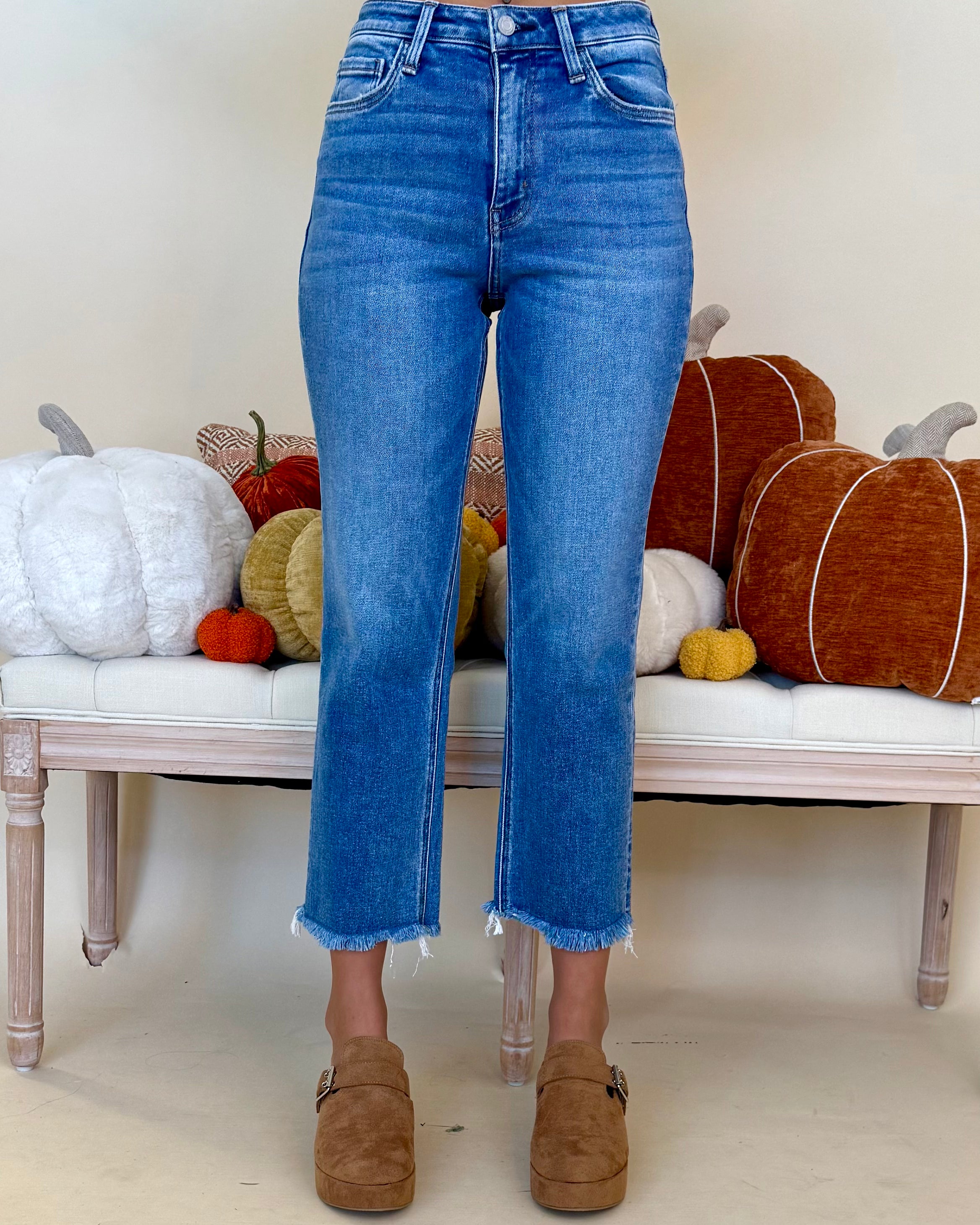 Social Club High Rise Crop Straight Jean-Shop-Womens-Boutique-Clothing