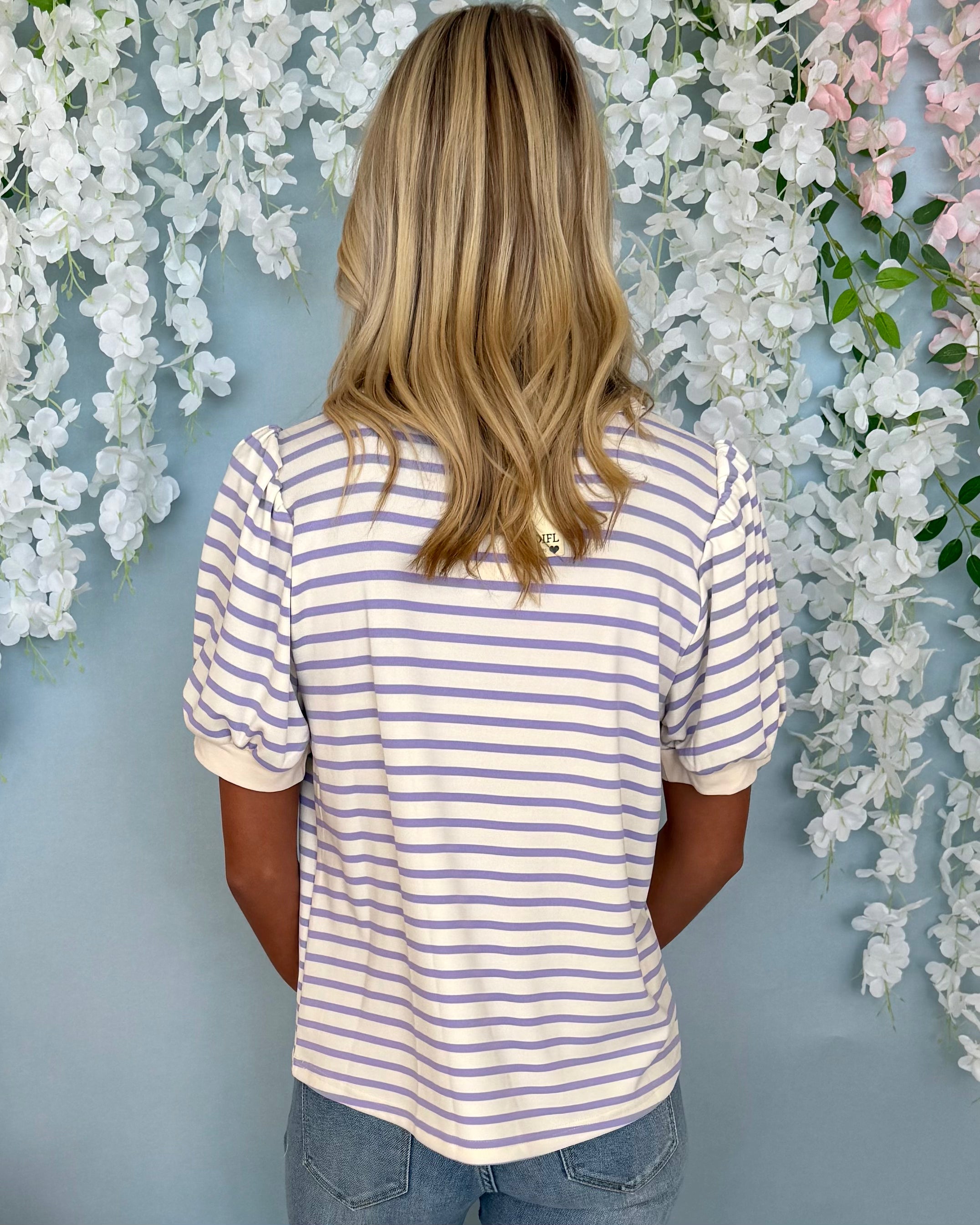 Let It Shine Lavender Striped Top-Shop-Womens-Boutique-Clothing