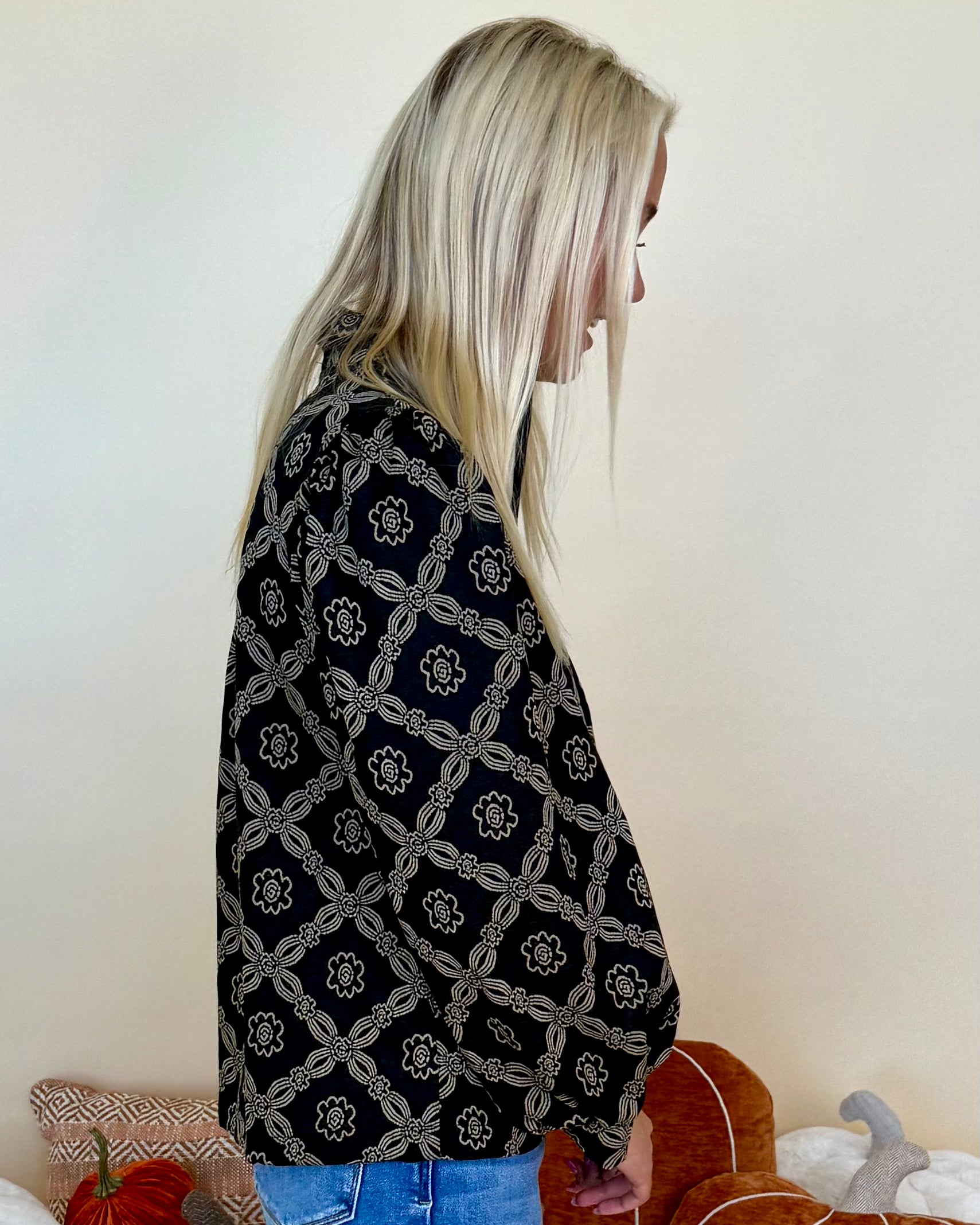 Delicate Days Black Abstract Band Top-Shop-Womens-Boutique-Clothing