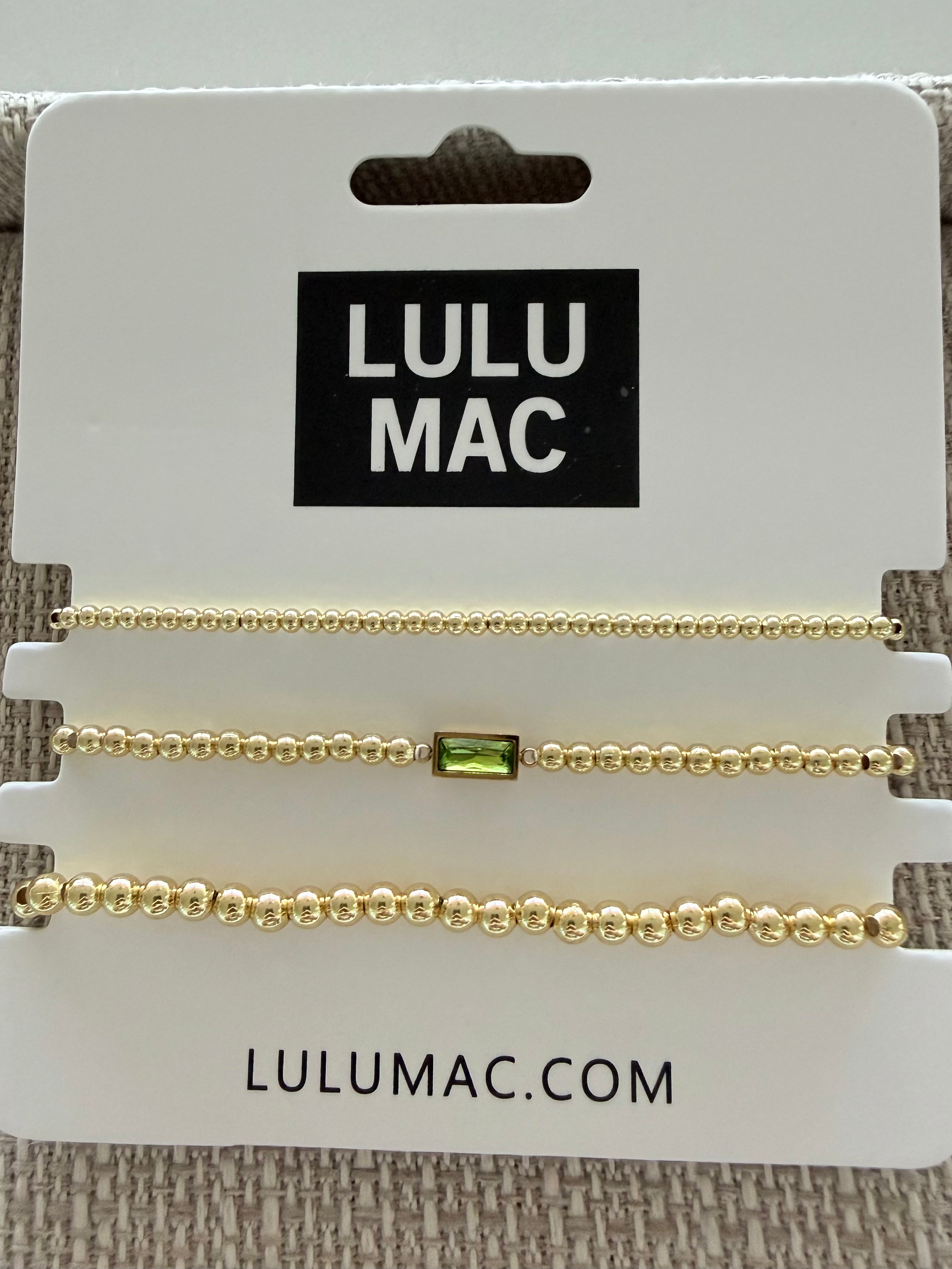 LULU MAC August Birthstone Bracelet Set