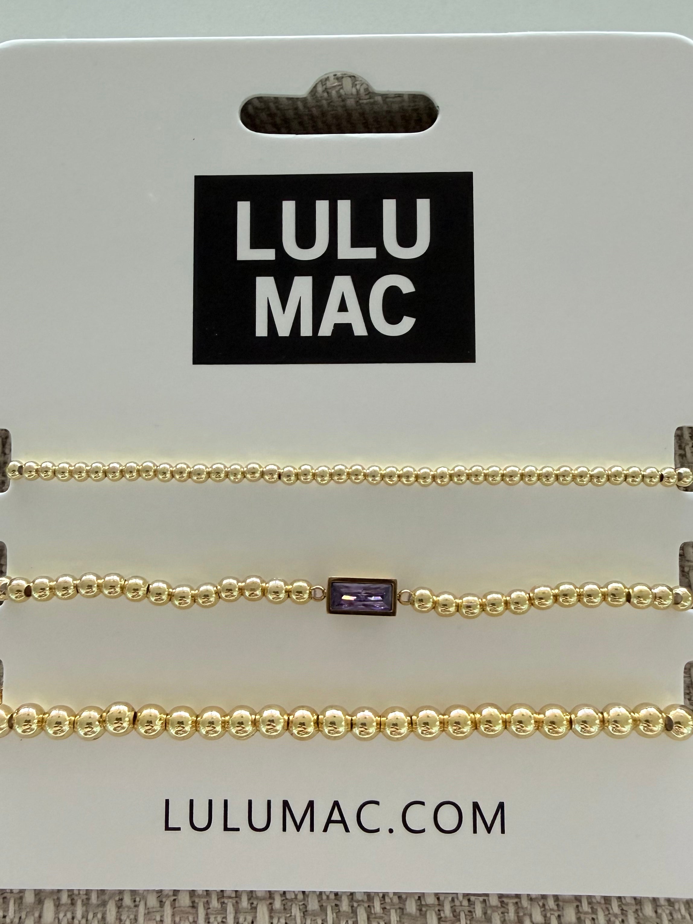 LULU MAC February Birthstone Bracelet Set
