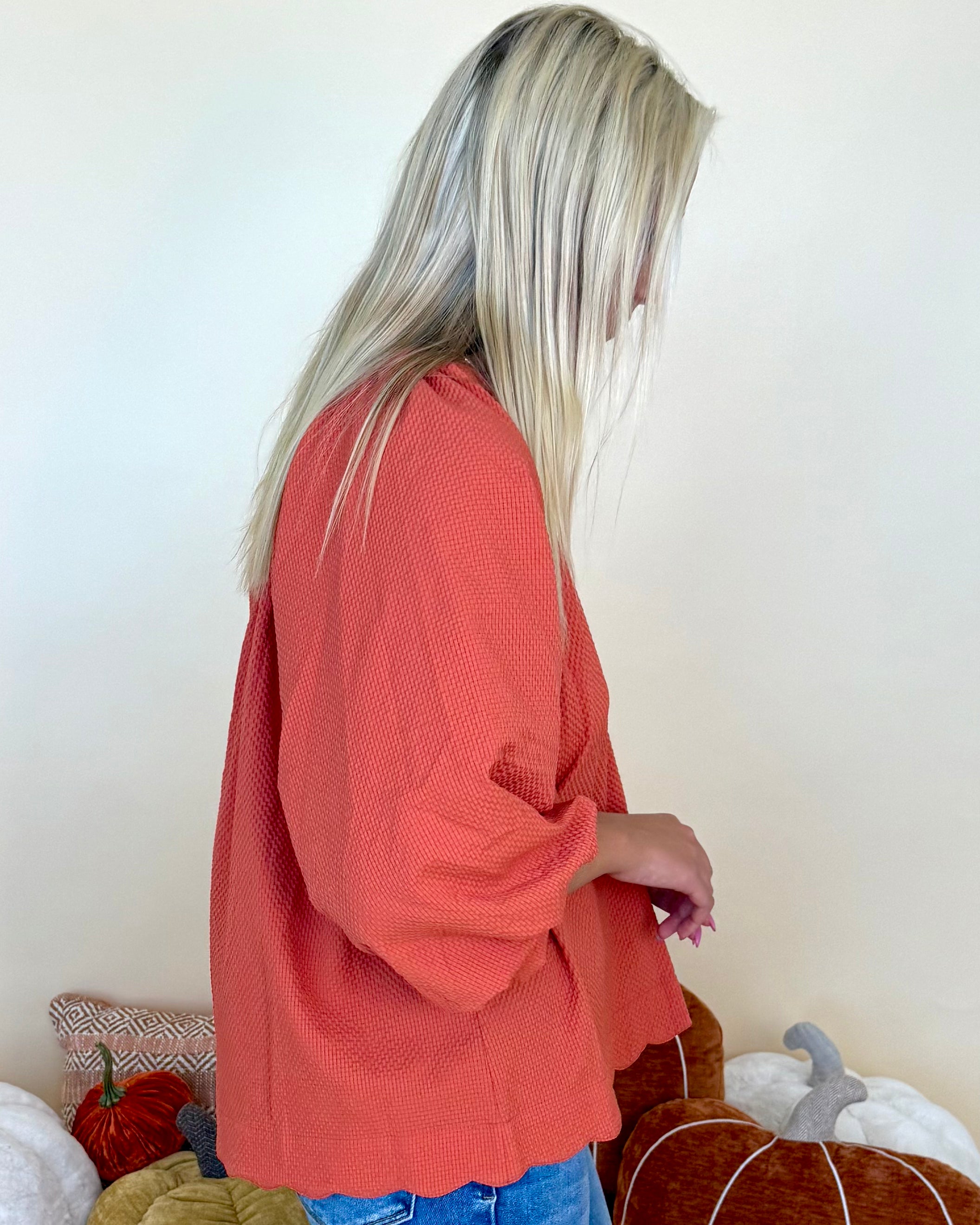 As It Is Rust Textured Top-Shop-Womens-Boutique-Clothing