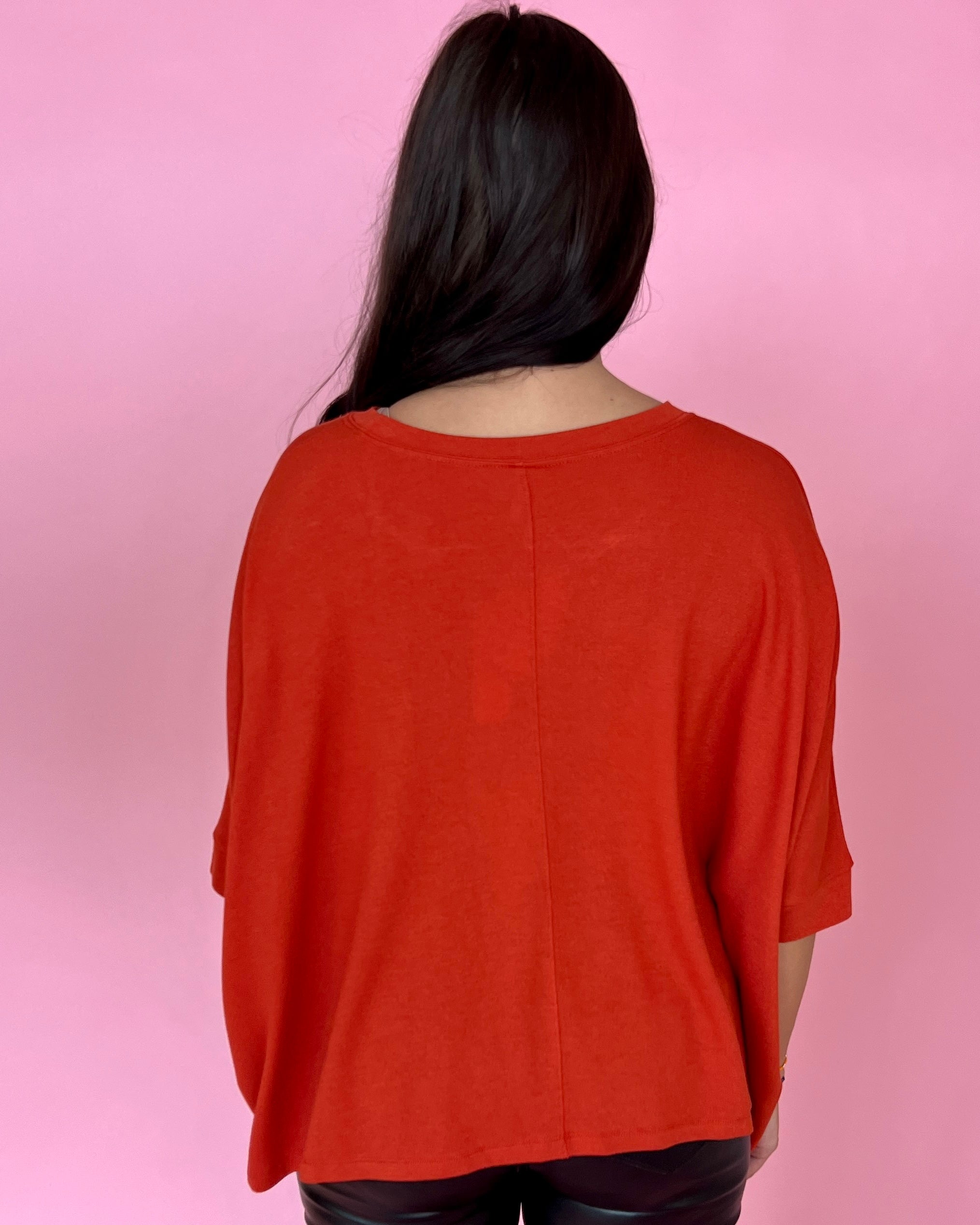 Still Have Time Rust Round Neck Knit Top-Shop-Womens-Boutique-Clothing