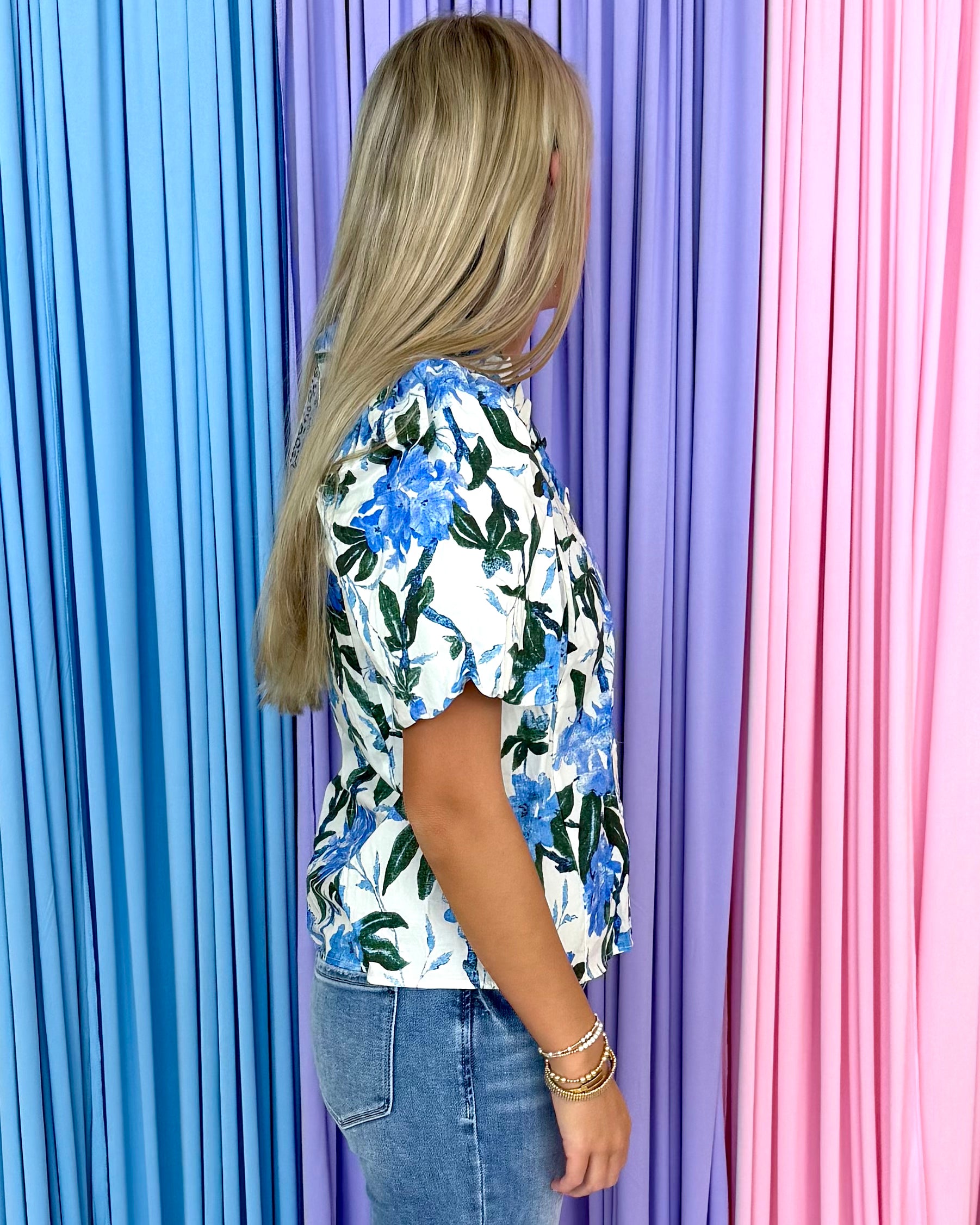 Quiet Bloom Ivory Royal Floral Top-Shop-Womens-Boutique-Clothing