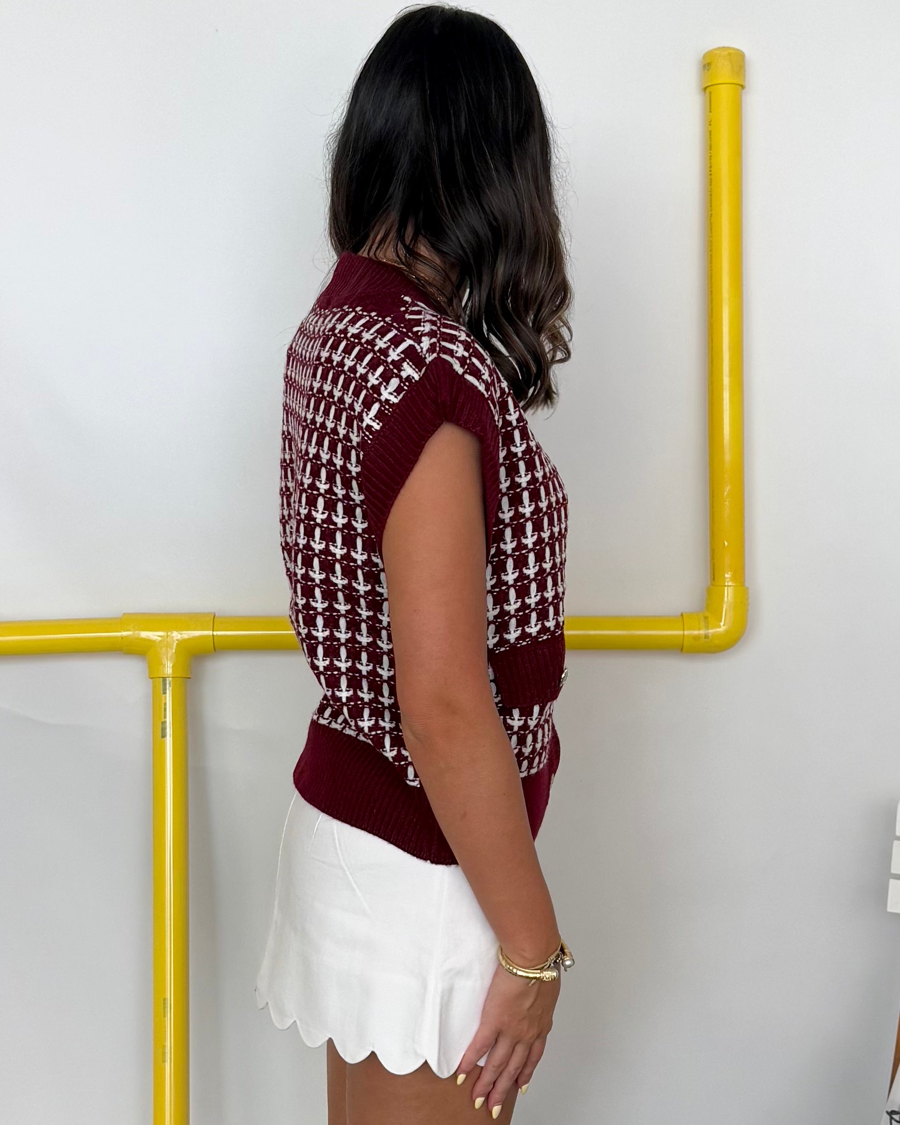 Made For Me Burgundy Button Sweater-Shop-Womens-Boutique-Clothing