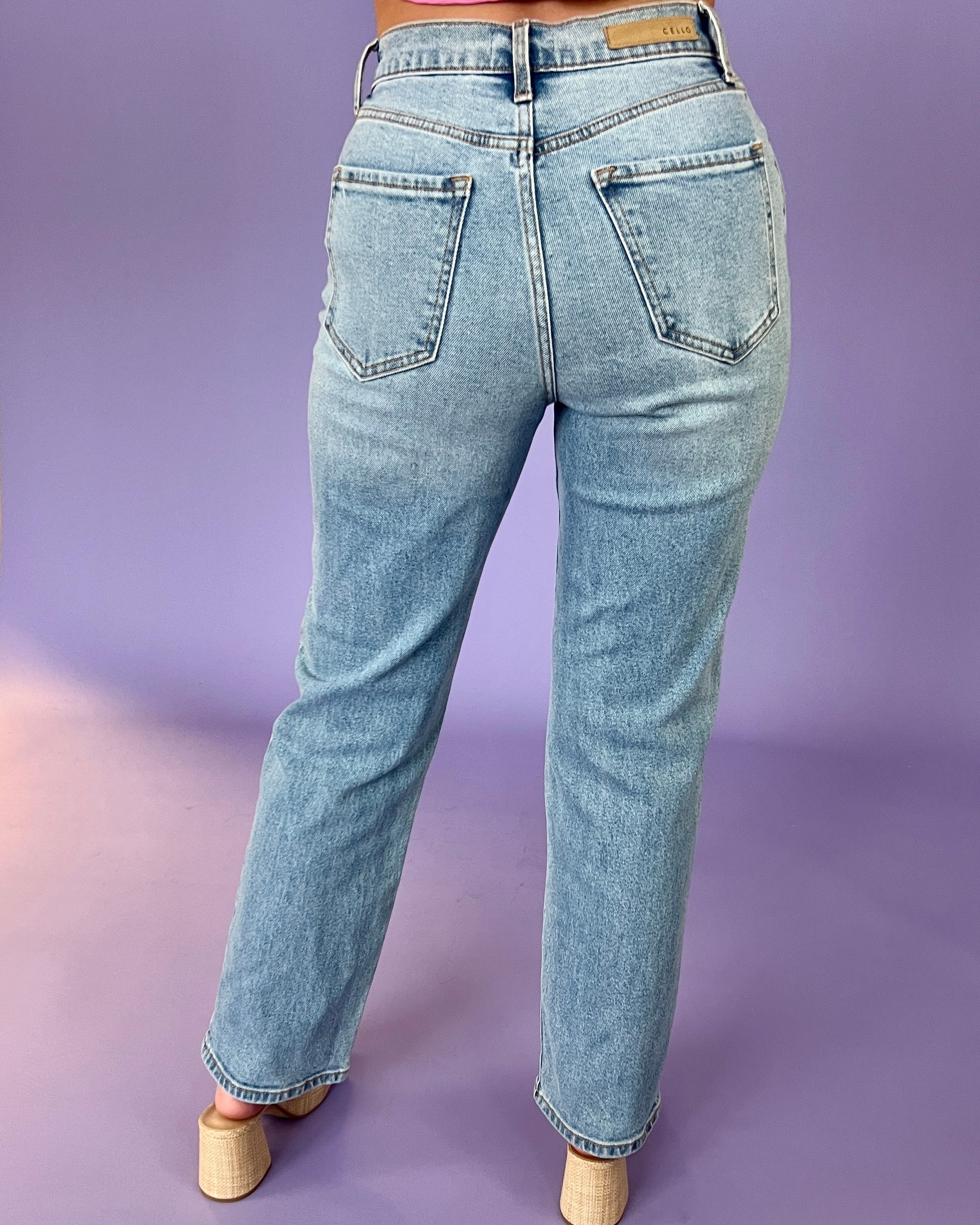 Right About It Light Denim Super High Rise Dad Jeans-Shop-Womens-Boutique-Clothing