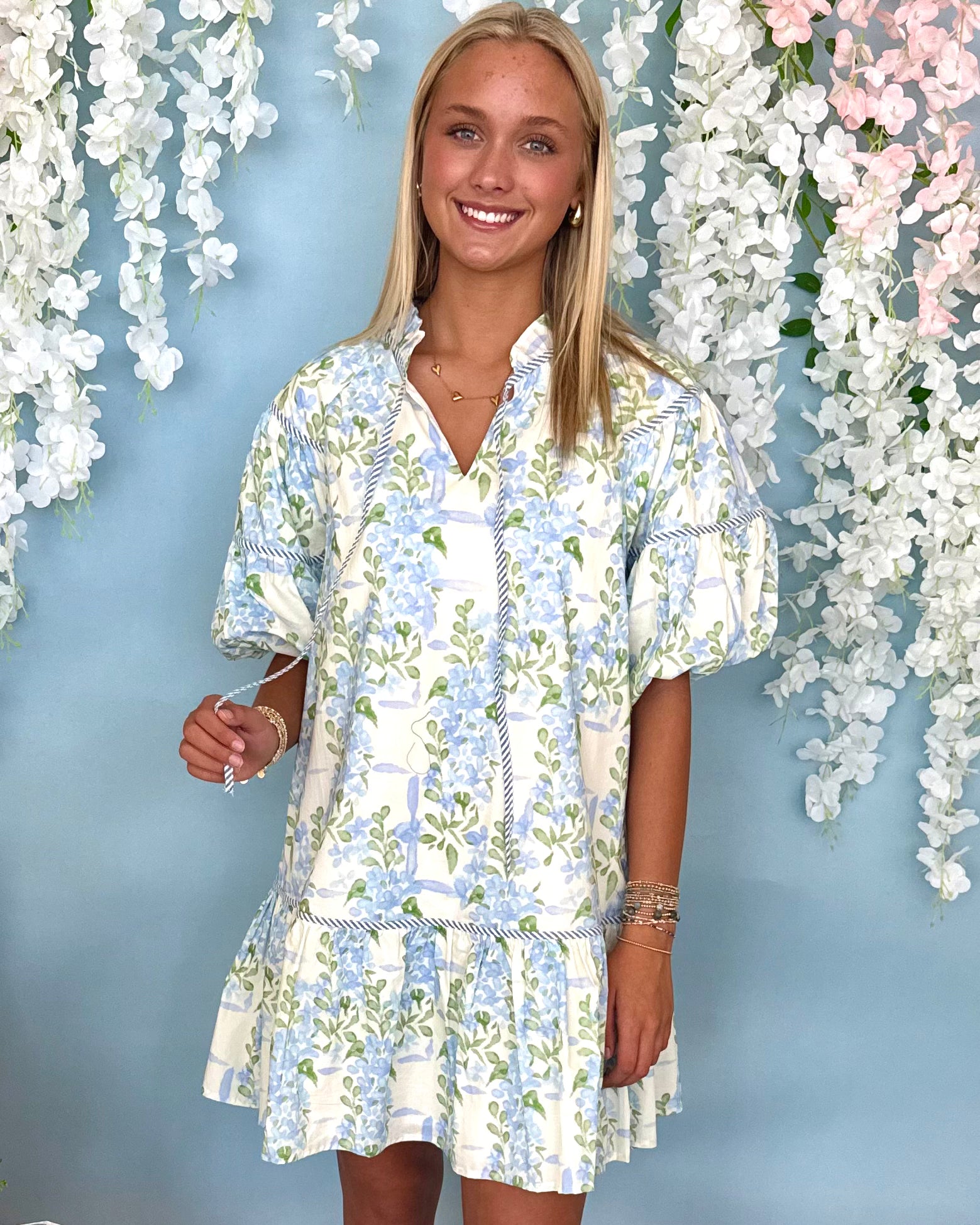 On The Road Blue Print Dress-Shop-Womens-Boutique-Clothing