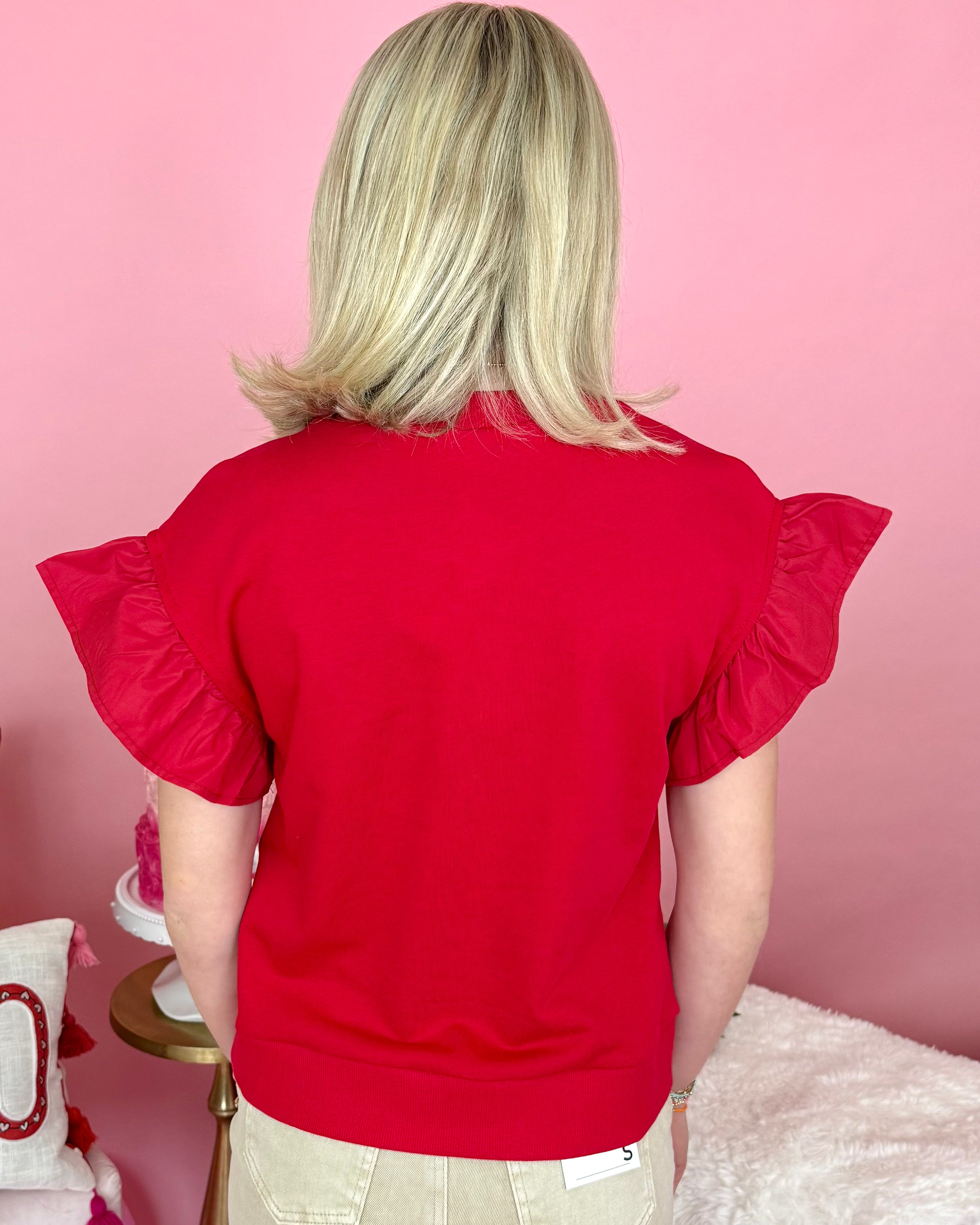 Felt The Chill Red Bow Top-Shop-Womens-Boutique-Clothing