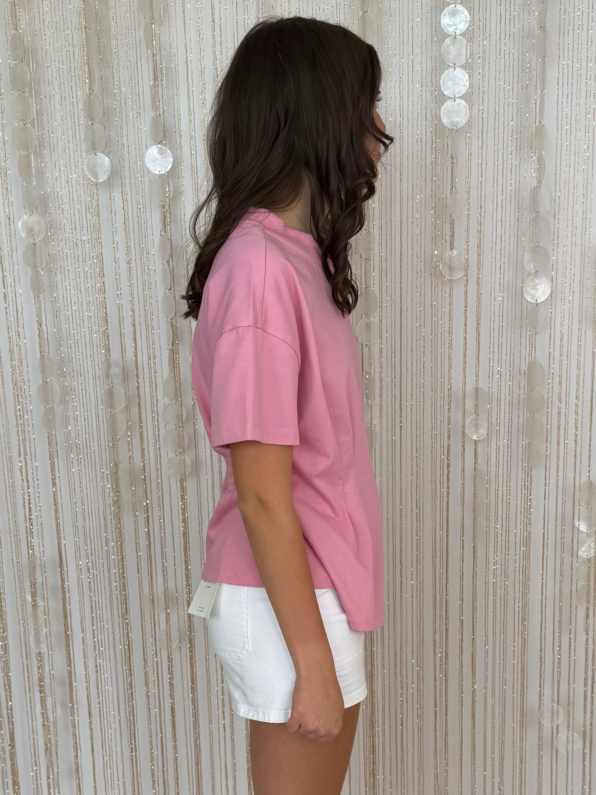 Sunny Harbor Pink Pleated Waist Top-Shop-Womens-Boutique-Clothing