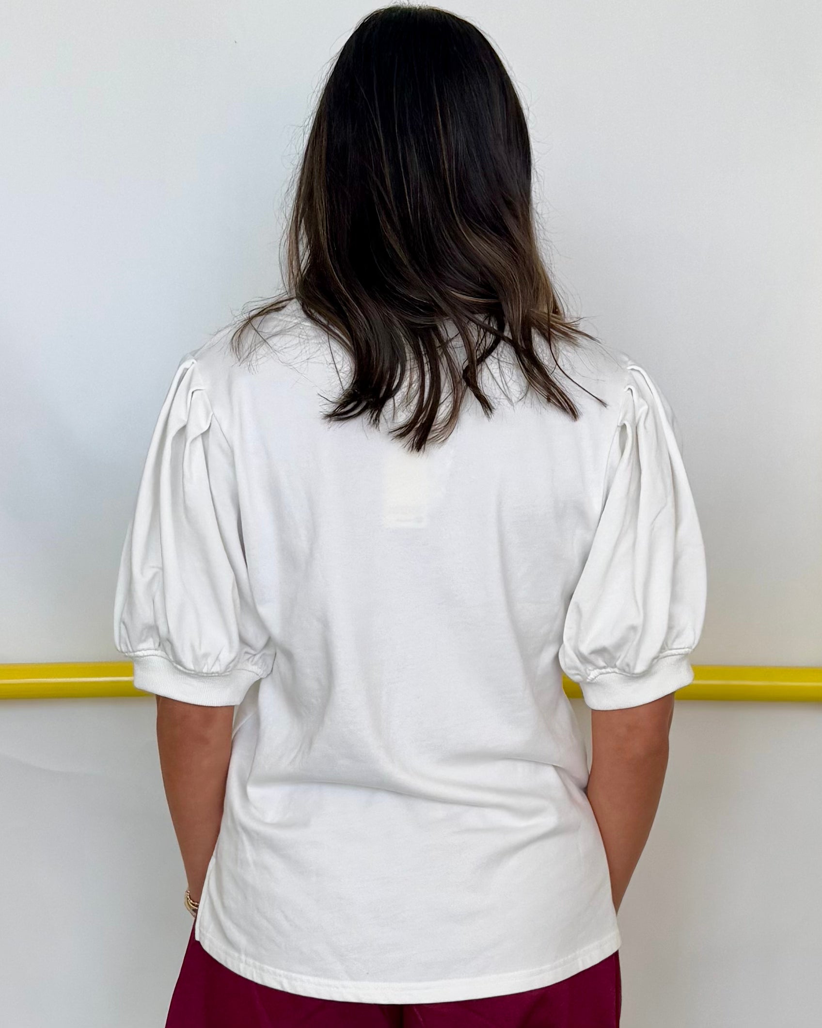 Move With Purpose Off White V-Neck Top-Shop-Womens-Boutique-Clothing