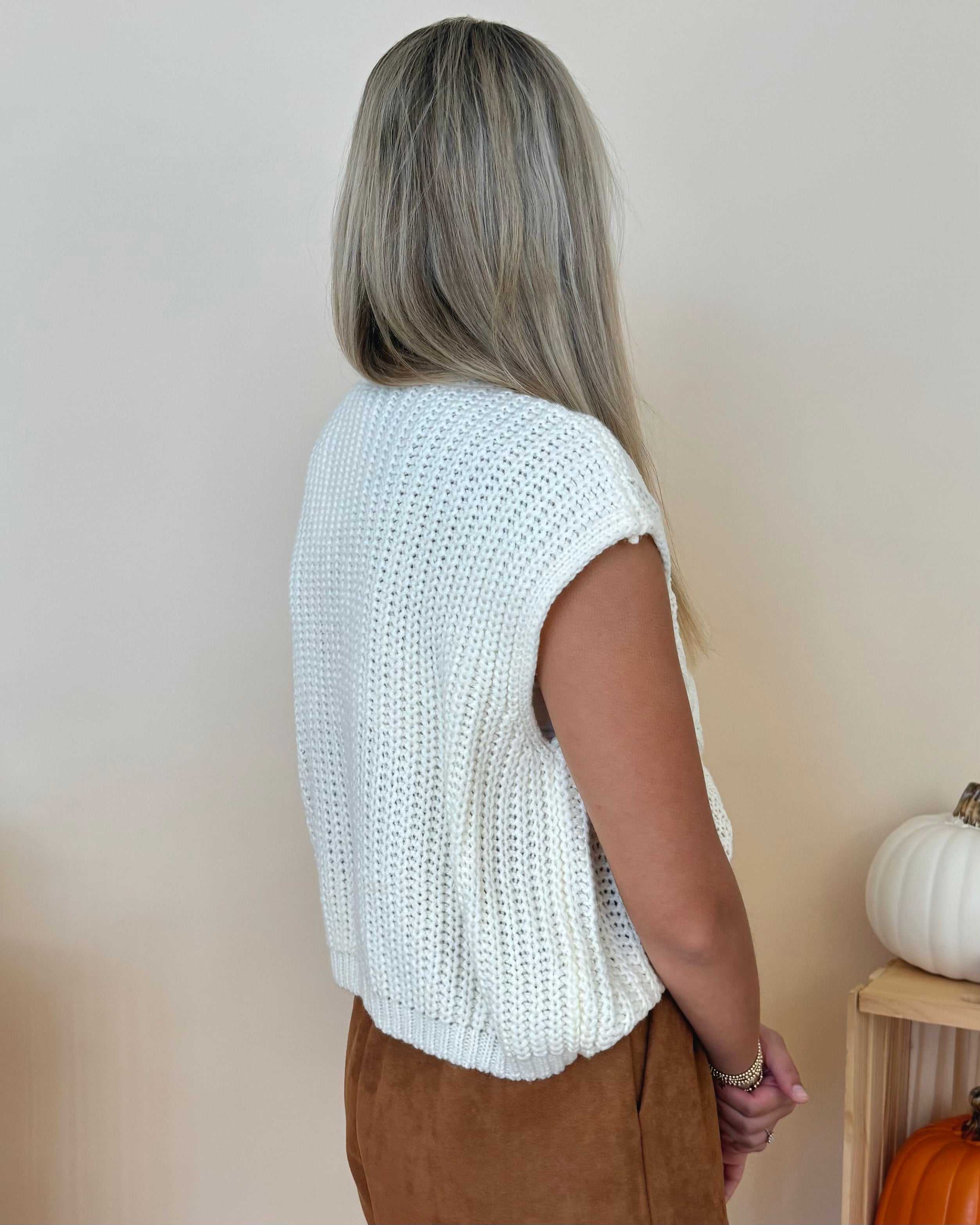 Comfy Glam Cream Cable Knit Sweater-Shop-Womens-Boutique-Clothing