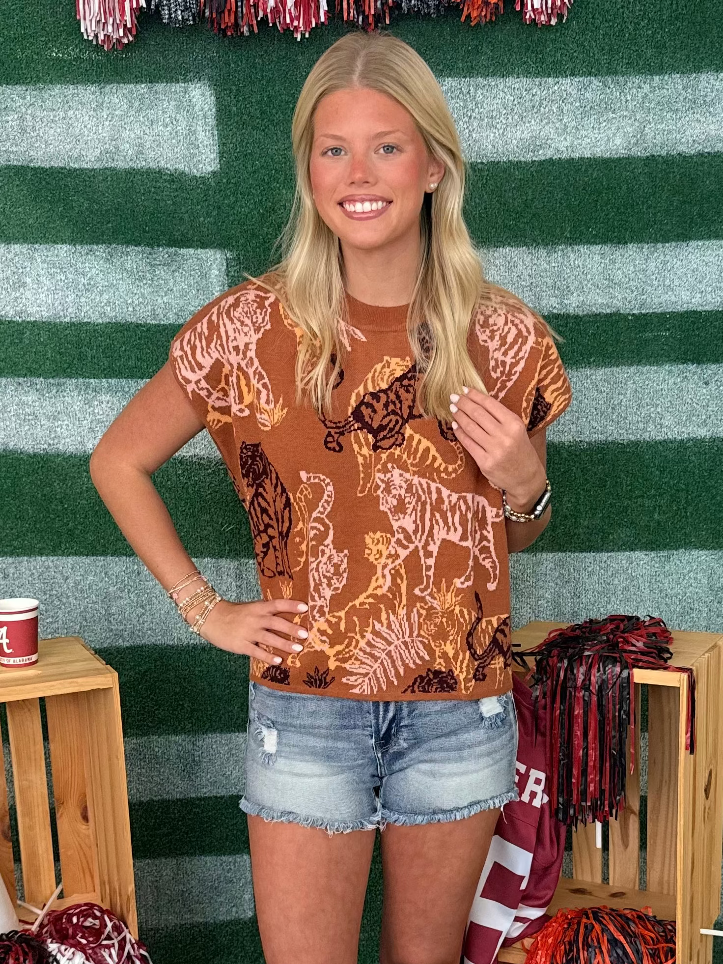 Good Energy Brown Tiger Sweater-Shop-Womens-Boutique-Clothing