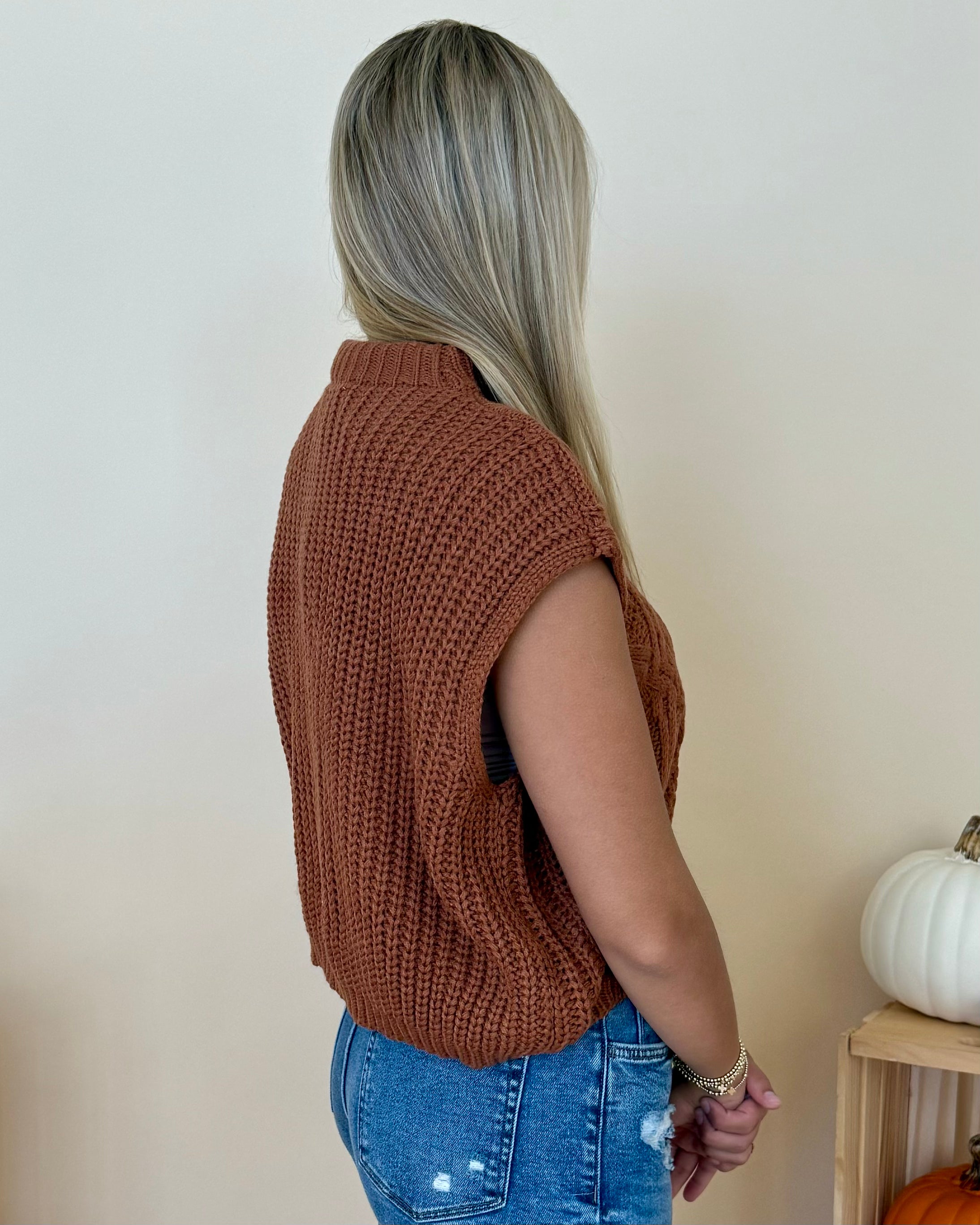 Comfy Glam Caramel Cable Knit Sweater-Shop-Womens-Boutique-Clothing