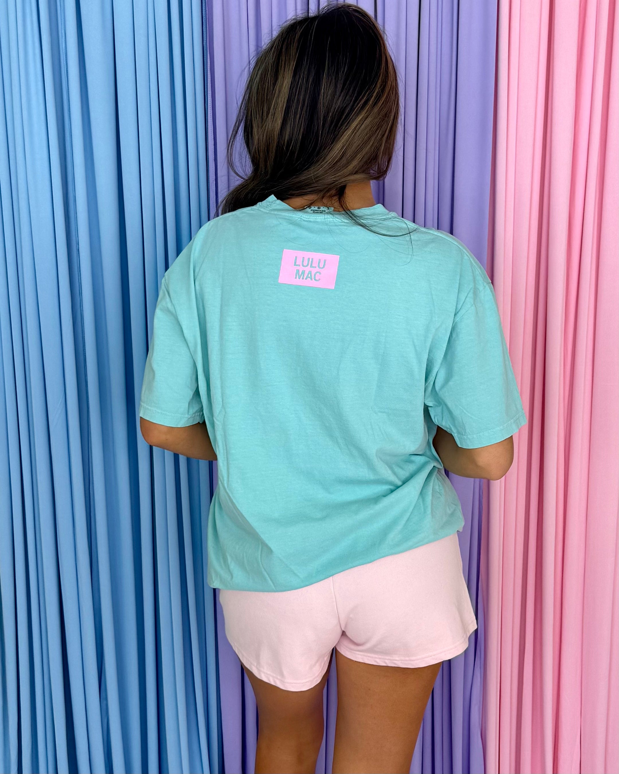 LULU MAC Chalky Mint Polka Dot Tee-Shop-Womens-Boutique-Clothing