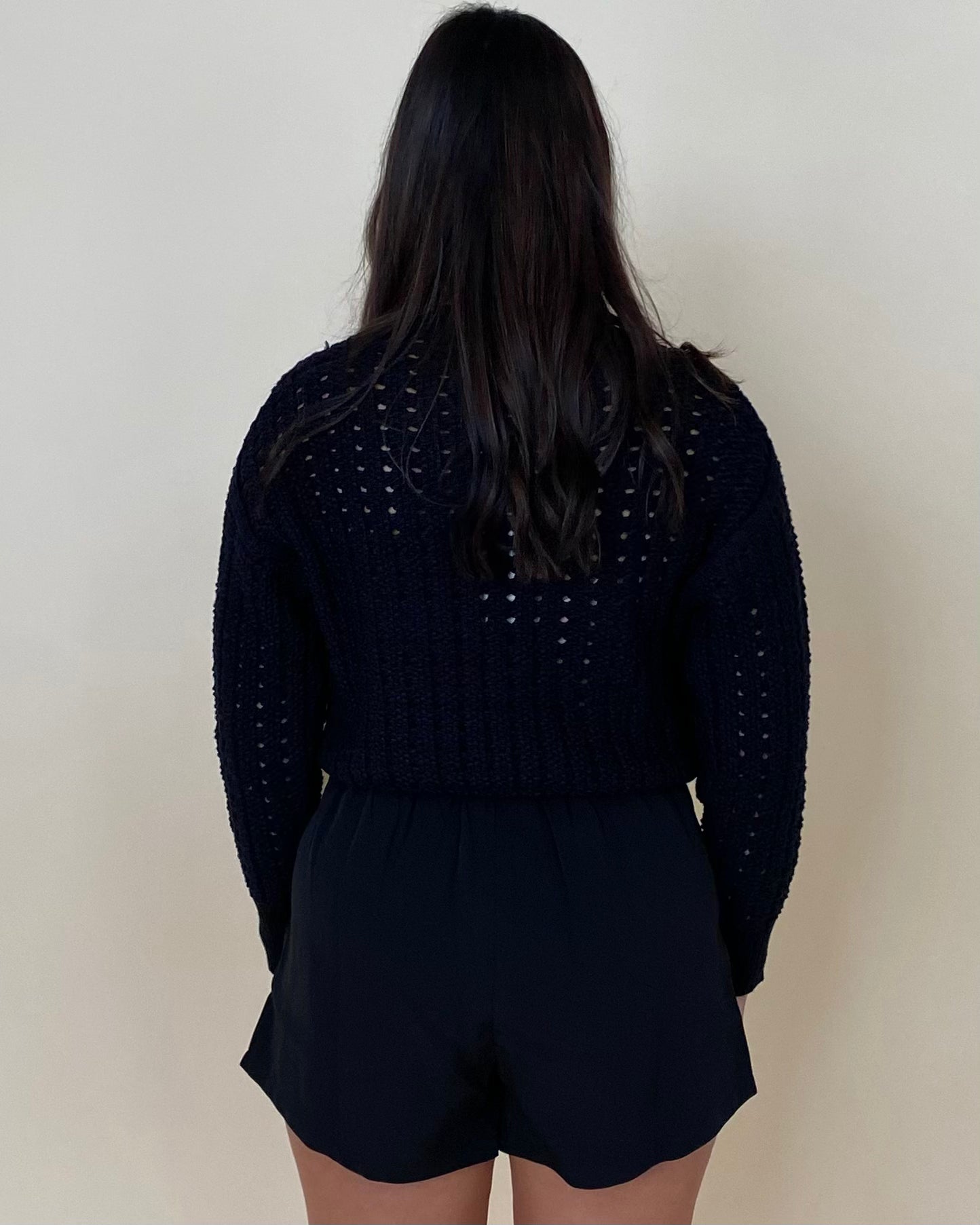 All The Better Black Crochet Sweater-Shop-Womens-Boutique-Clothing