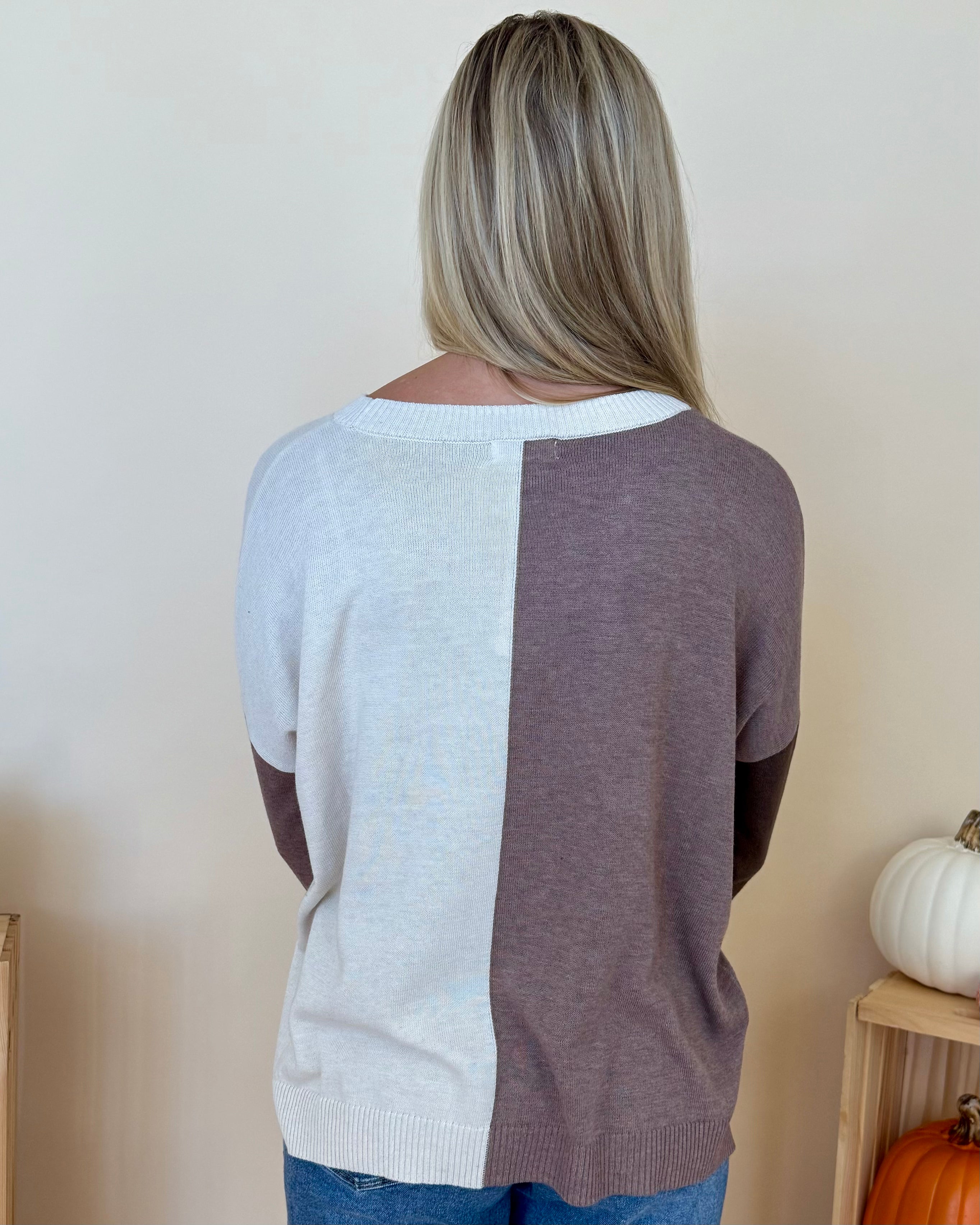 This Turn Mocha Multi Colorblock Sweater-Shop-Womens-Boutique-Clothing