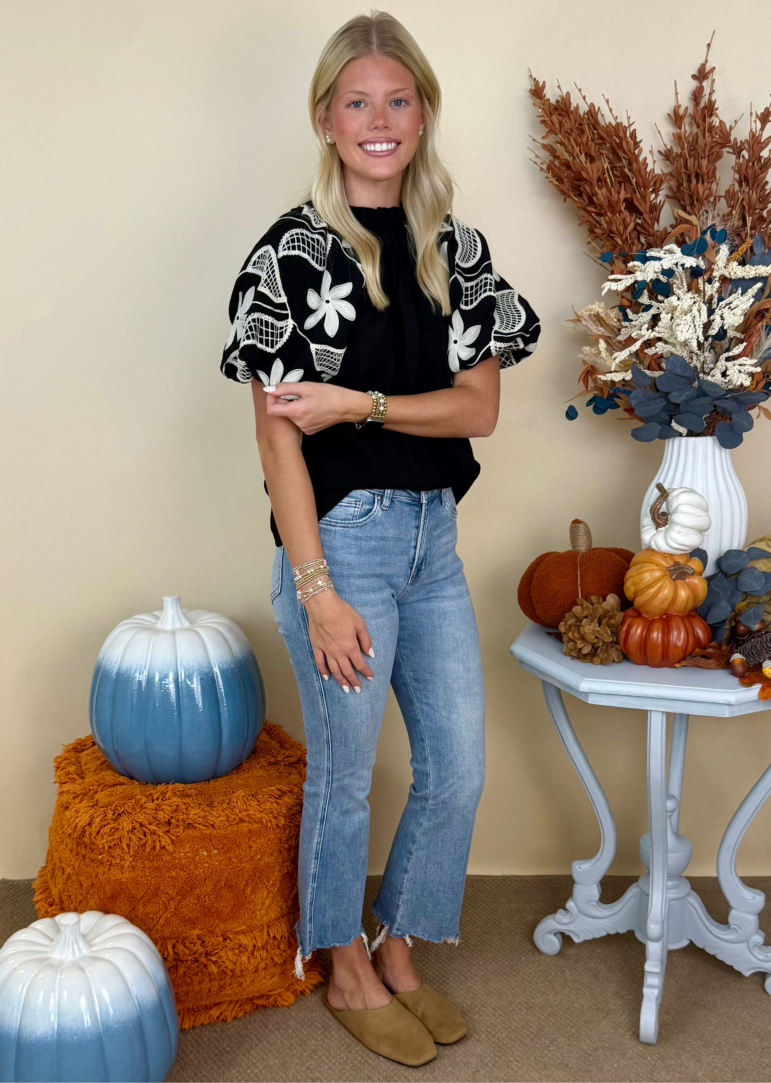 Fresh Touch Black Ruffle Top-Shop-Womens-Boutique-Clothing