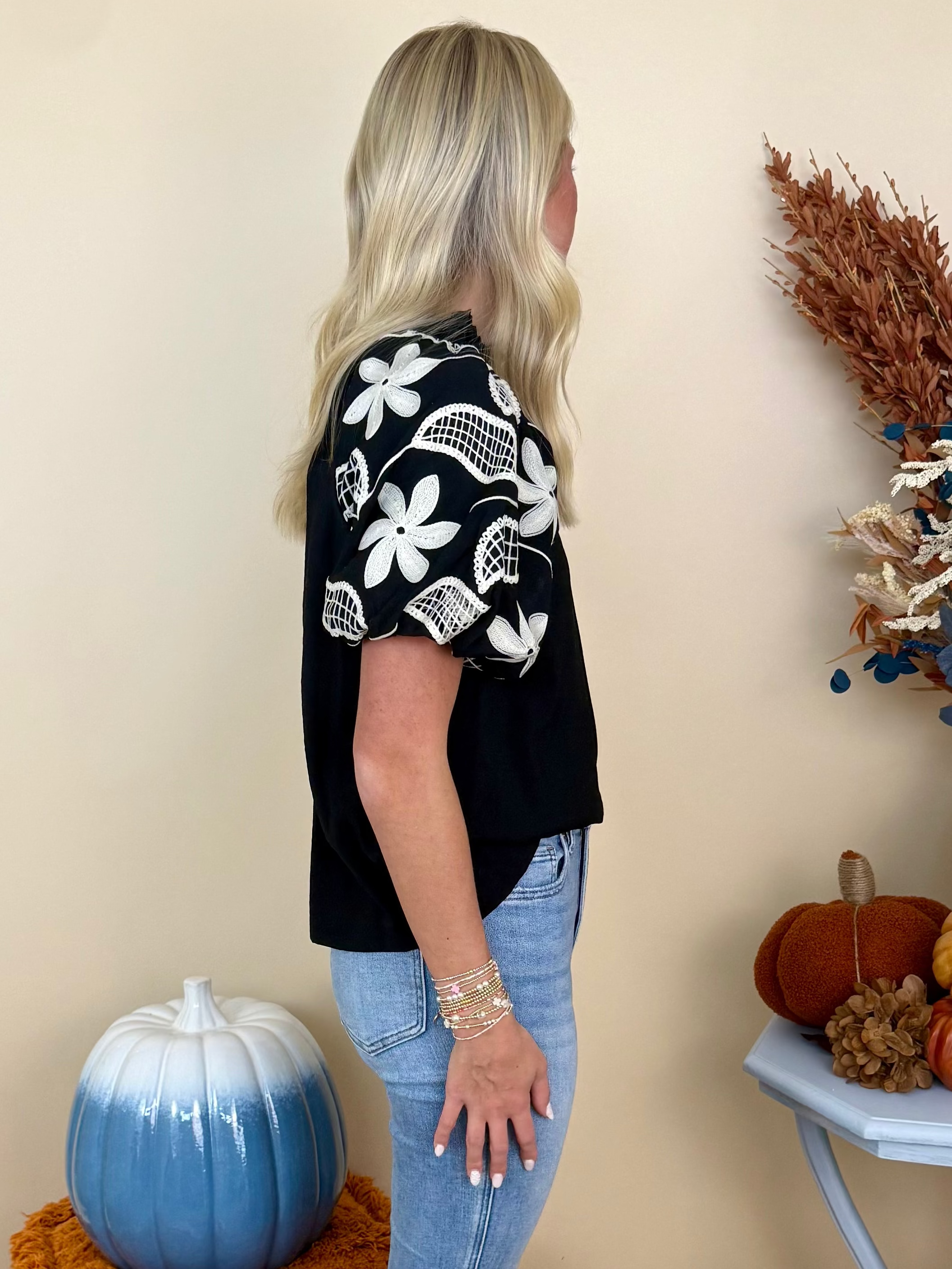 Fresh Touch Black Ruffle Top-Shop-Womens-Boutique-Clothing