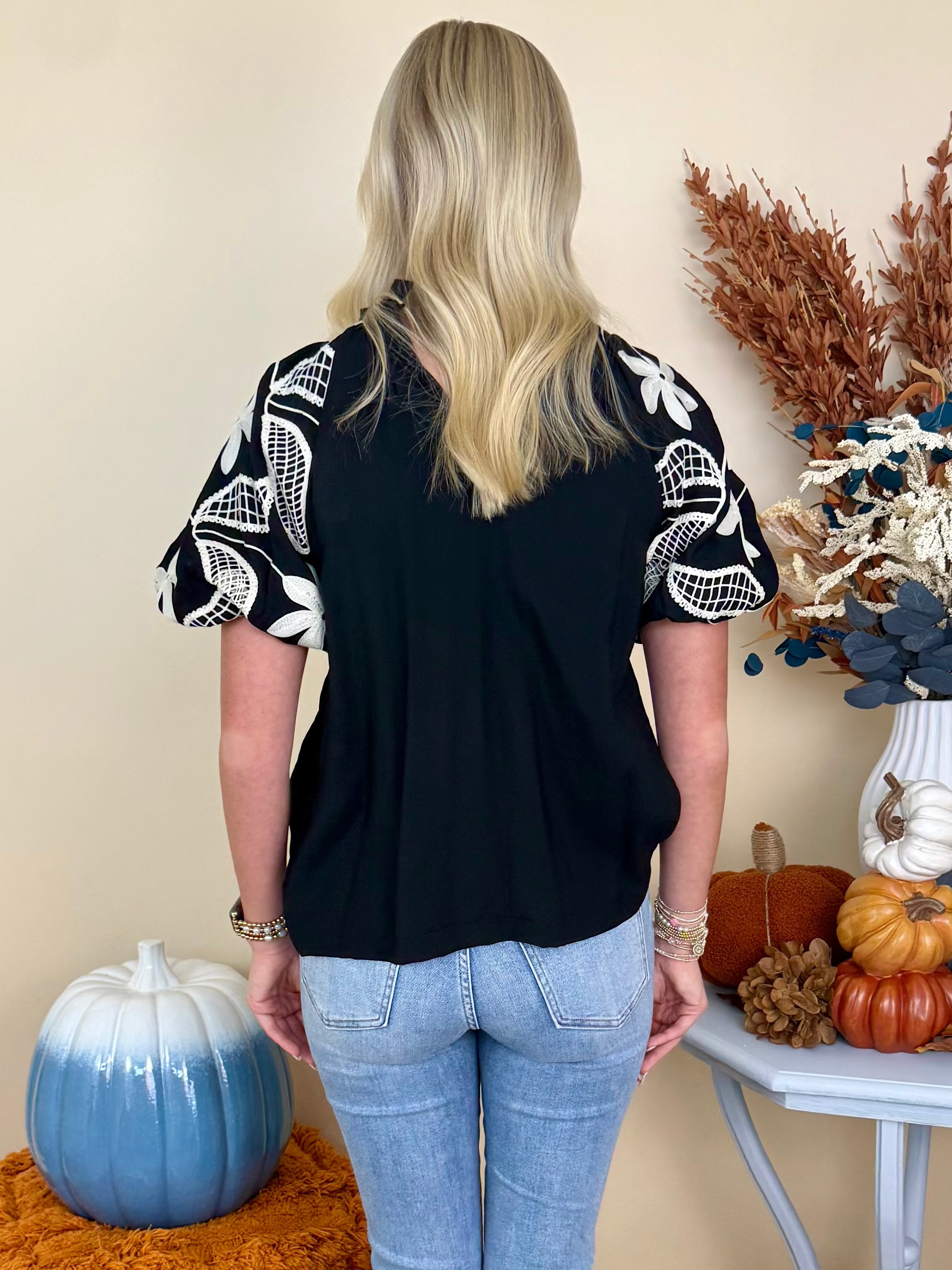 Fresh Touch Black Ruffle Top-Shop-Womens-Boutique-Clothing