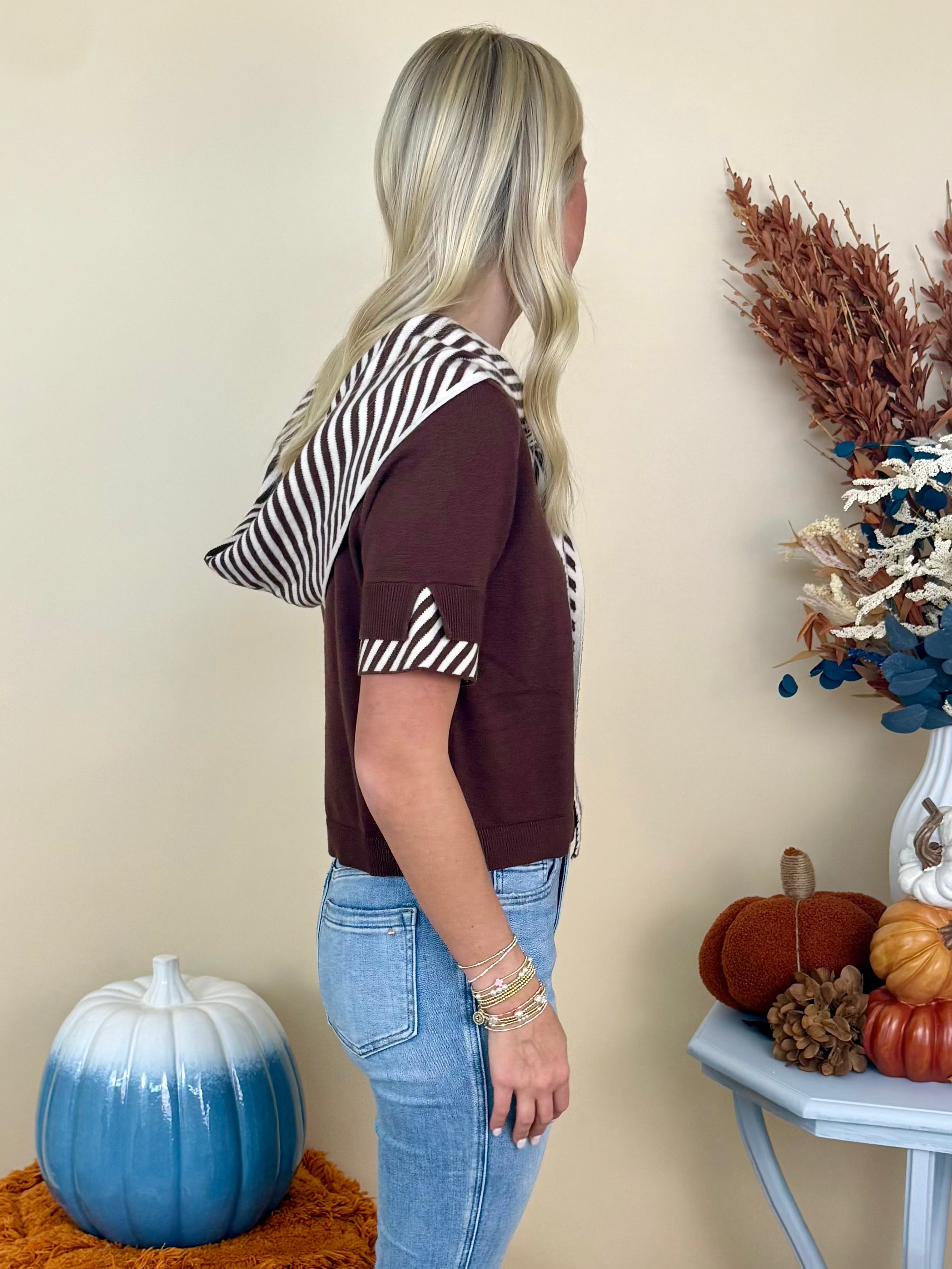 At Long Last Brown Attached Cardigan Sweater-Shop-Womens-Boutique-Clothing