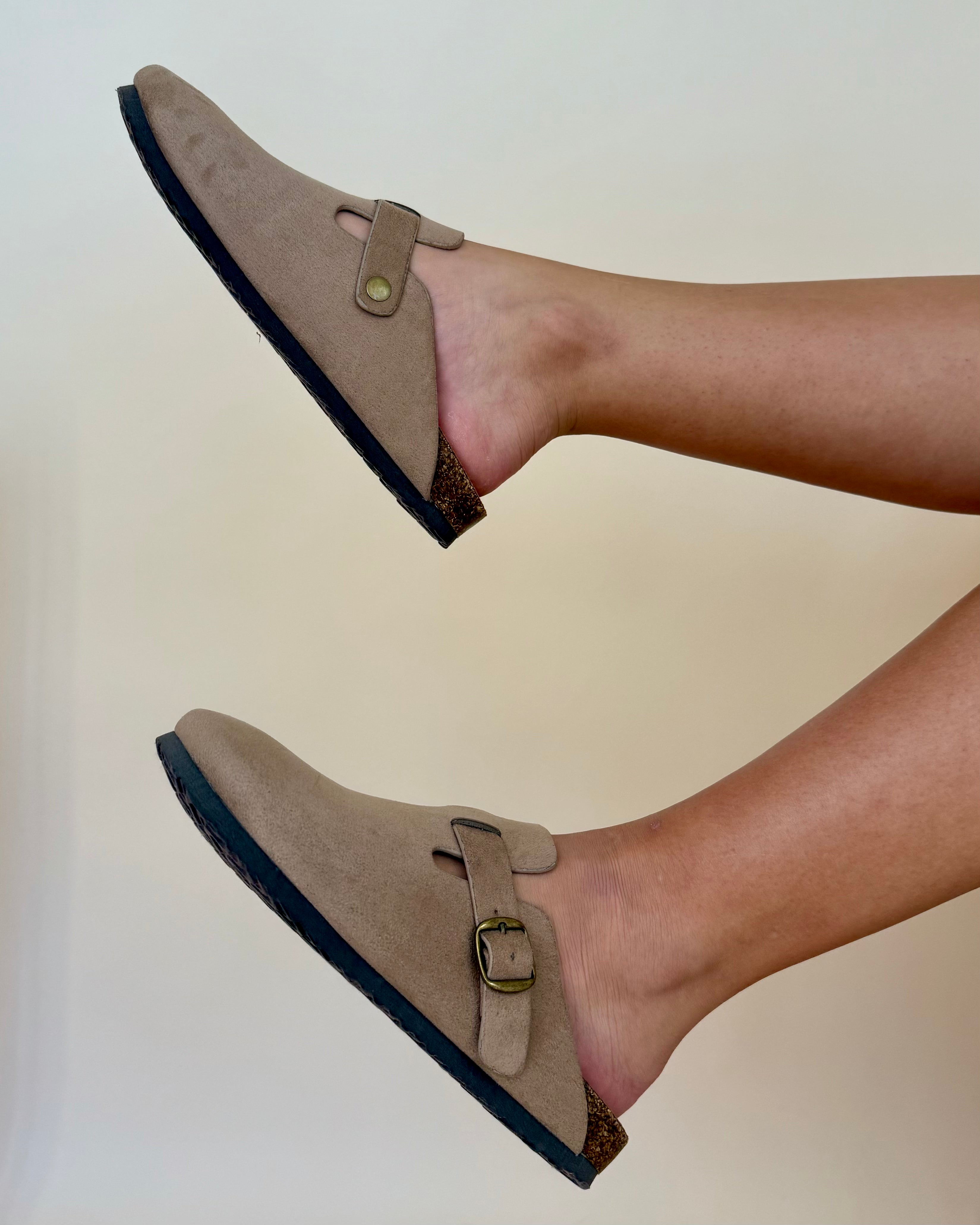 Sophia Taupe Suede Slip On-Shop-Womens-Boutique-Clothing