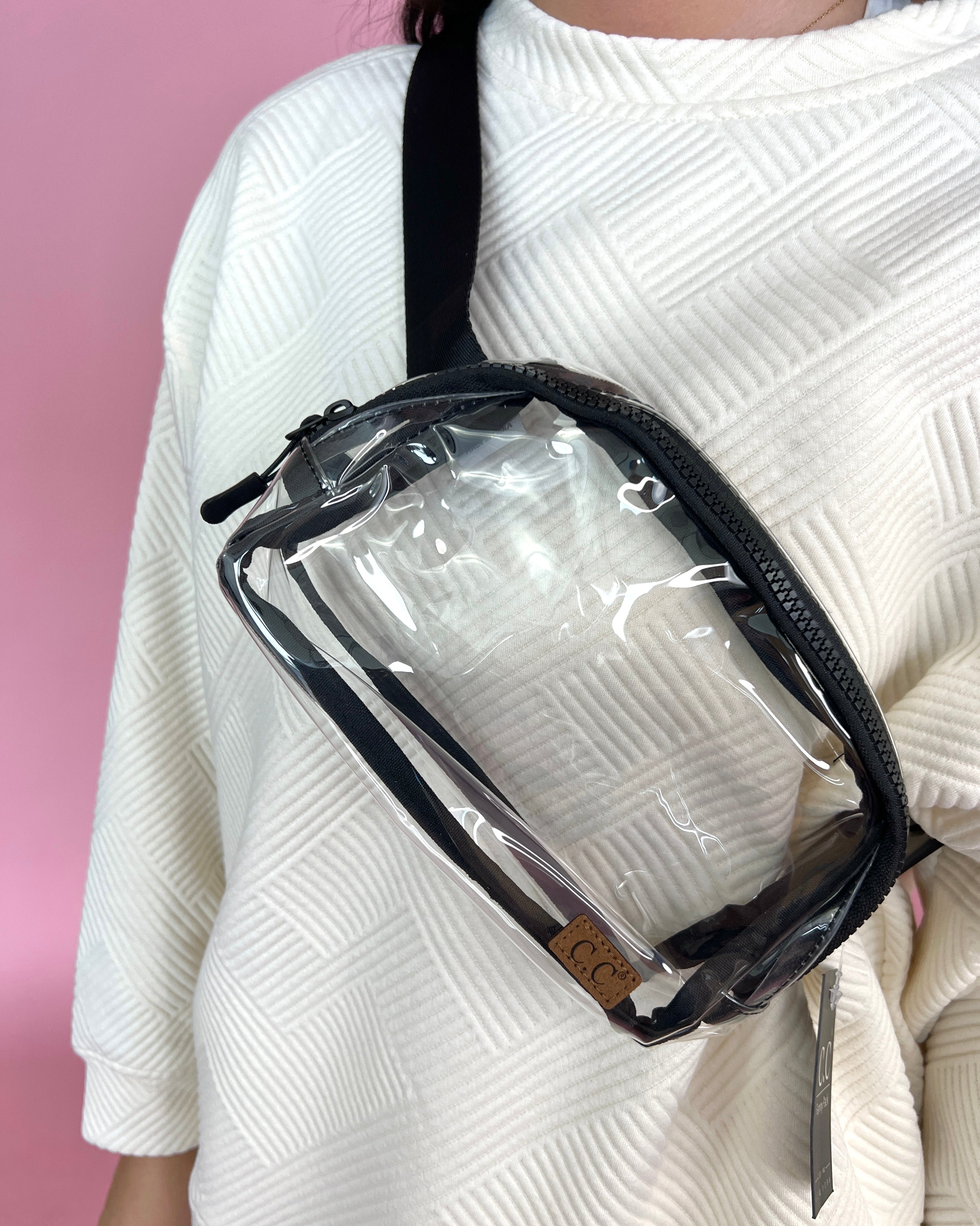 Always Going Black Clear Fanny Pack-Regular-Shop-Womens-Boutique-Clothing