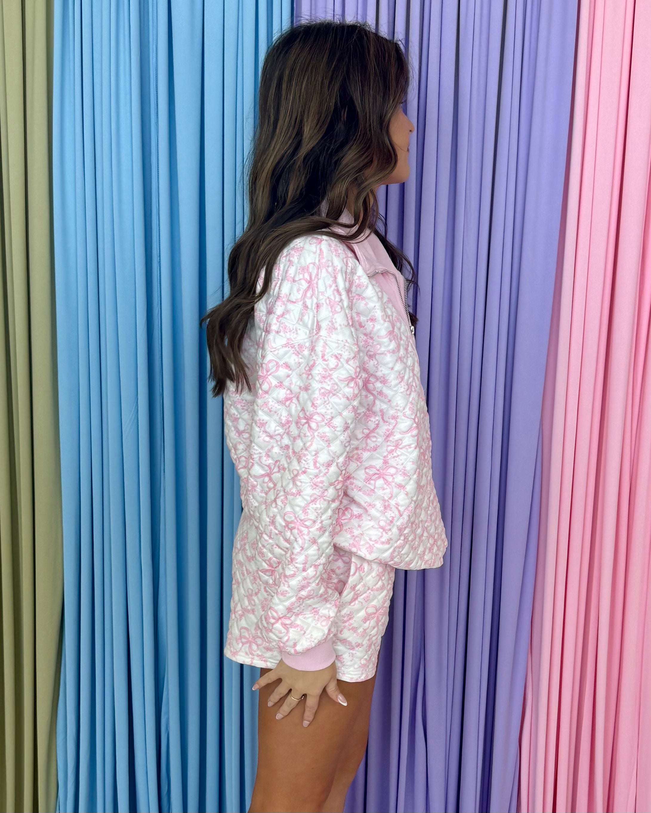 Sweet Escape Pink Quilted Top & Shorts Set-Shop-Womens-Boutique-Clothing