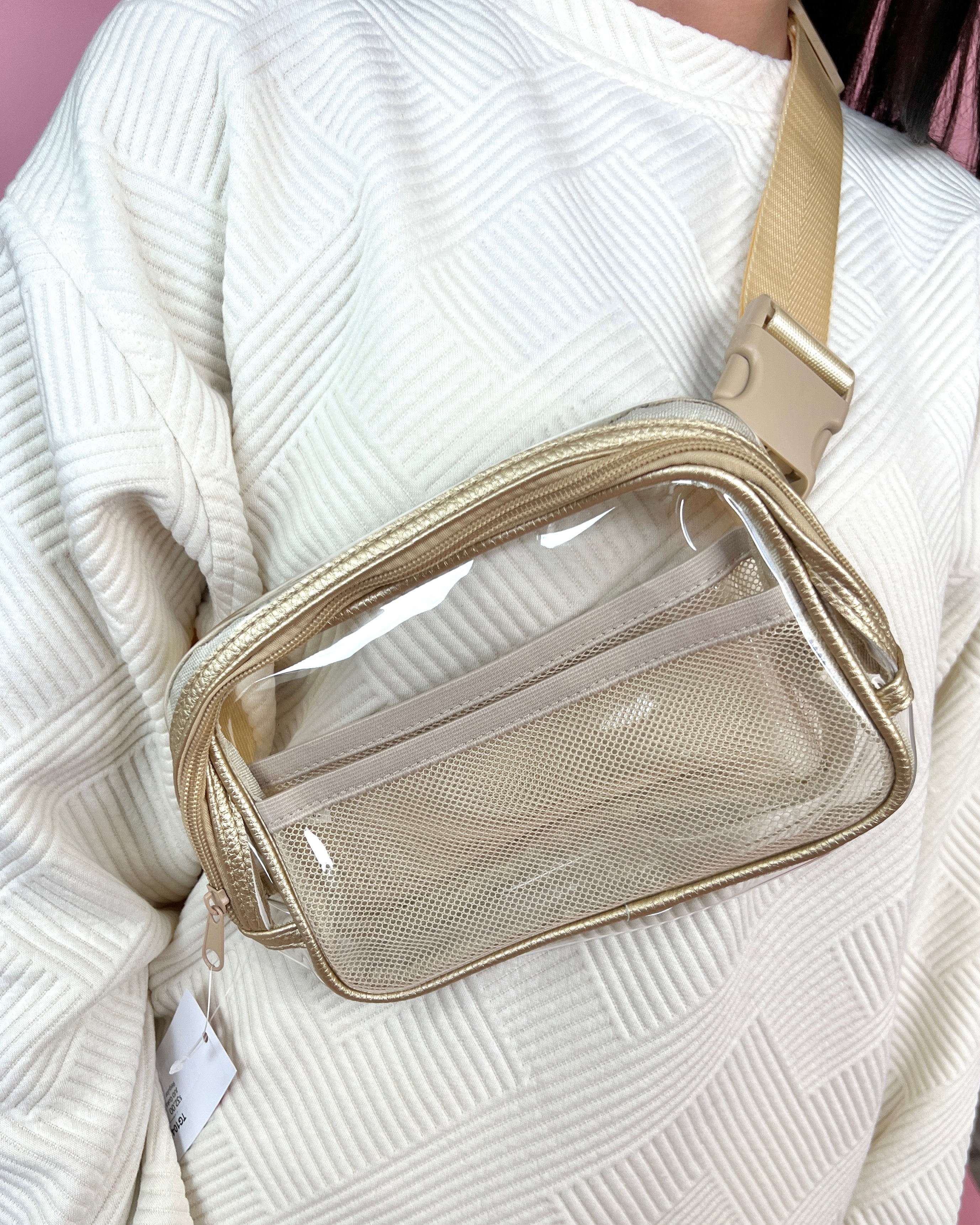 Supporting You Gold Clear Belt Bag-Regular-Shop-Womens-Boutique-Clothing
