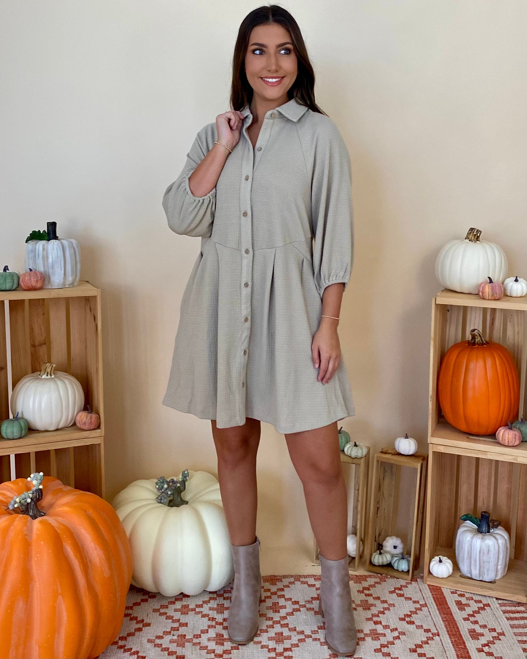 The Dream Latte Textured Dress-Shop-Womens-Boutique-Clothing