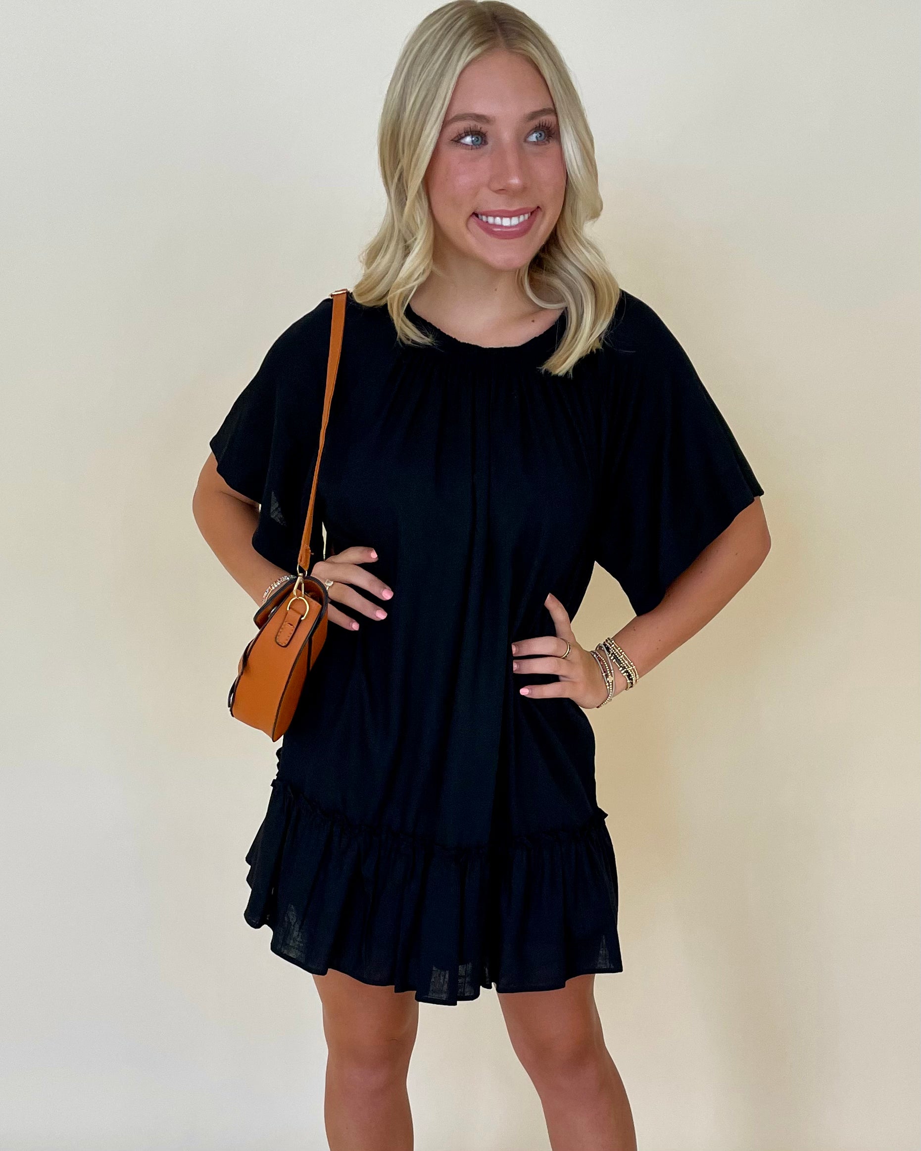 Your Lead Black Washed Dress-Shop-Womens-Boutique-Clothing