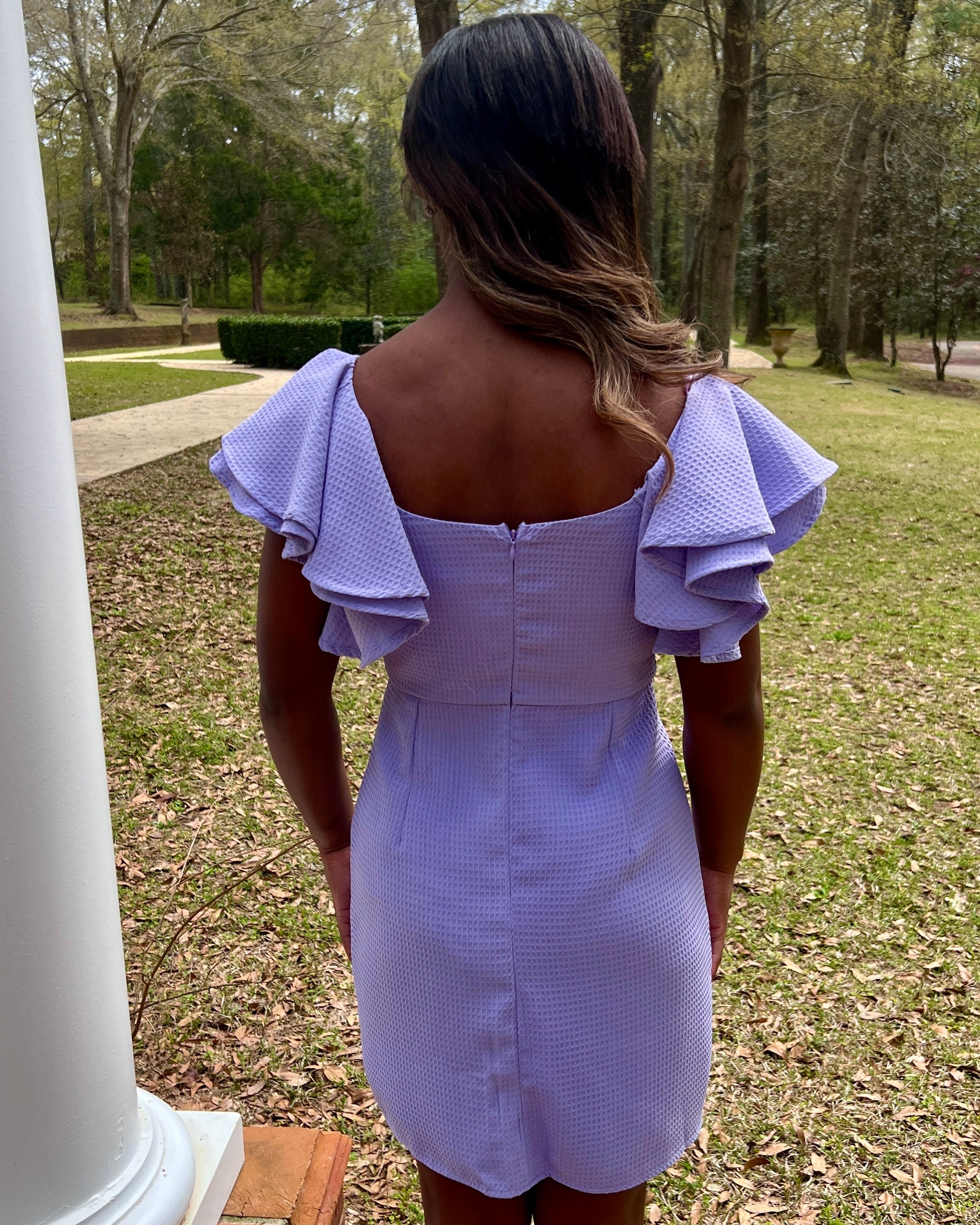 To The Point Lilac Textured Dress-Shop-Womens-Boutique-Clothing