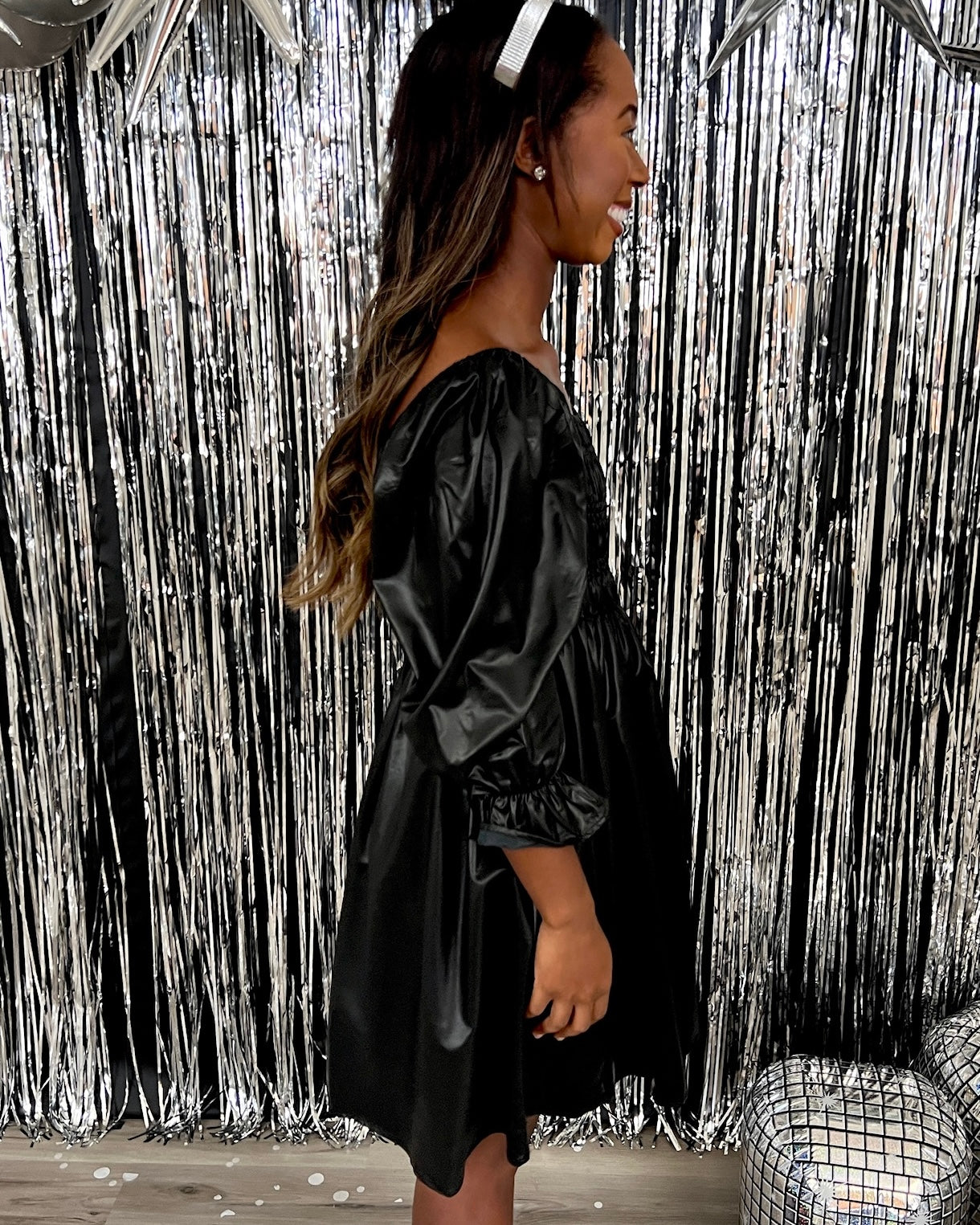 Can't Tell Black Faux Leather Dress-Shop-Womens-Boutique-Clothing