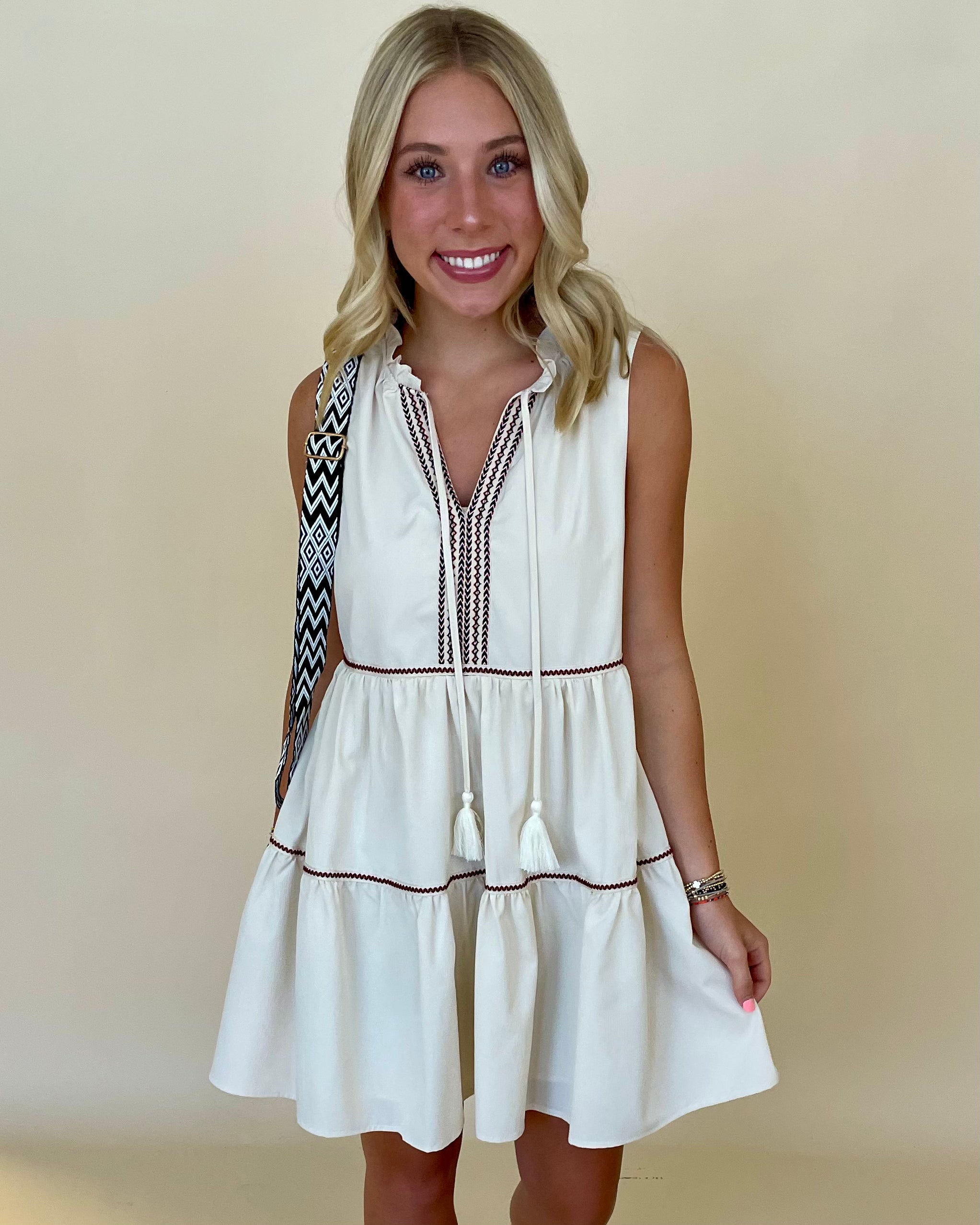 Call It Cream Tiered Dress-Shop-Womens-Boutique-Clothing